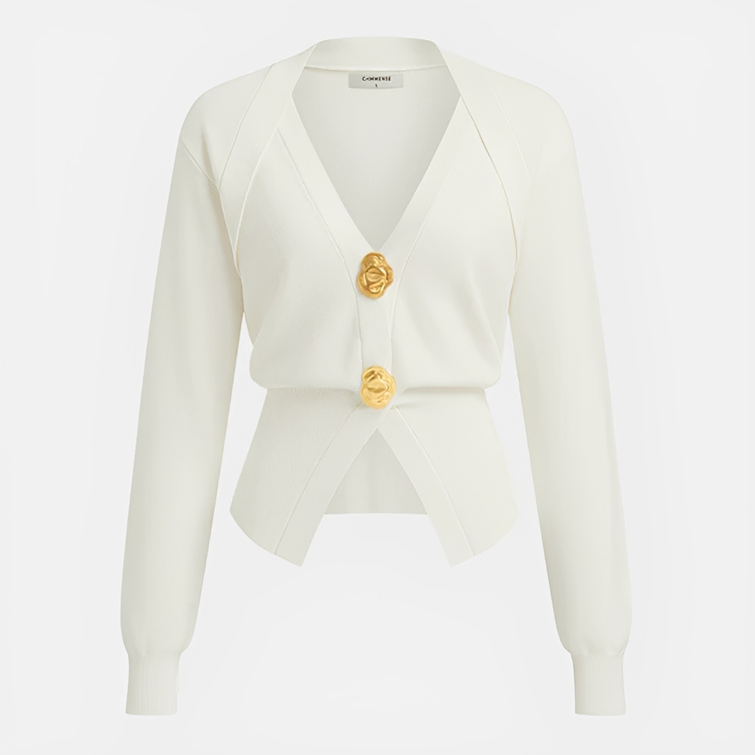 Kisha - Modische Jacke mit V-Ausschnitt