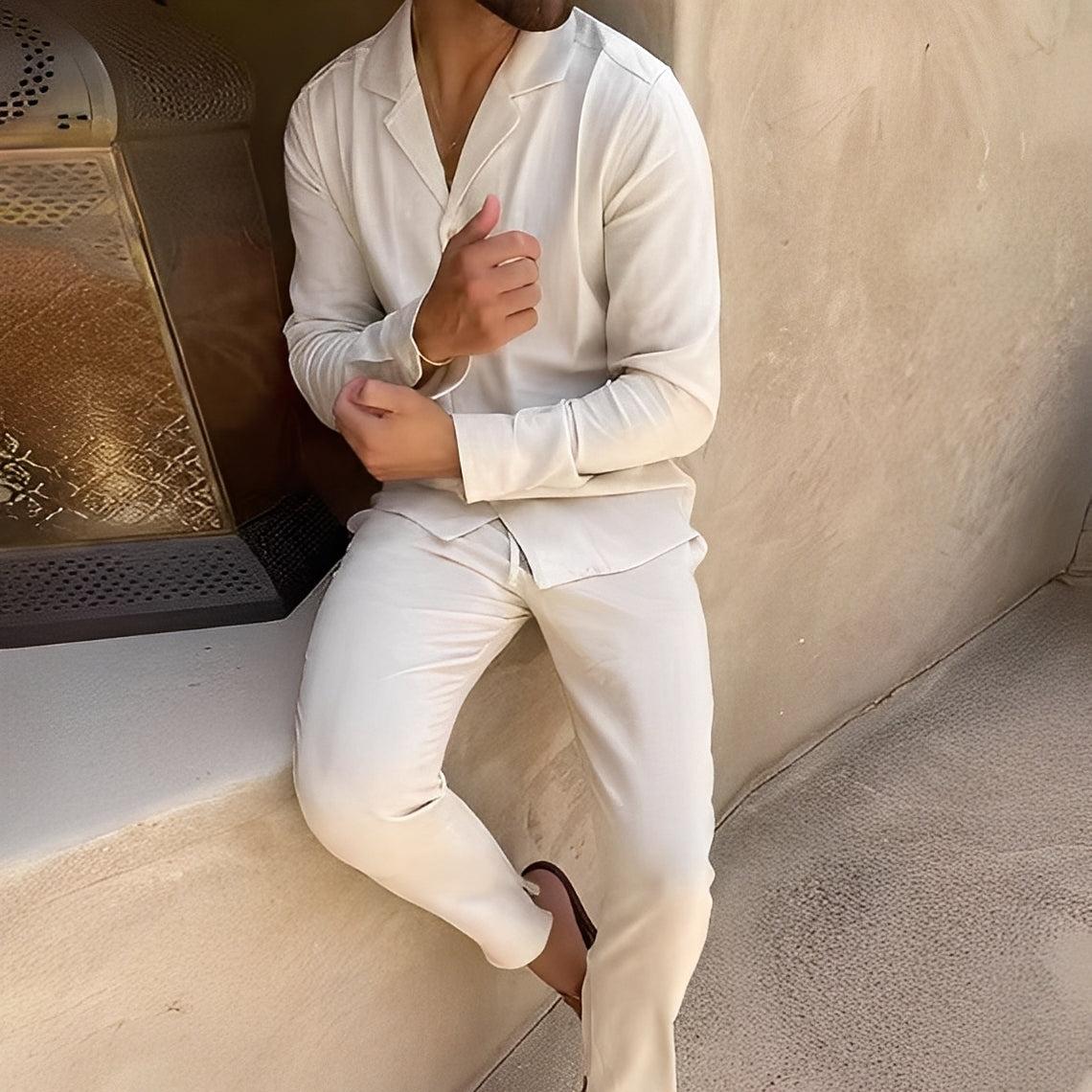 Hadrien - Herren-Set mit Langarmhemd und Hose