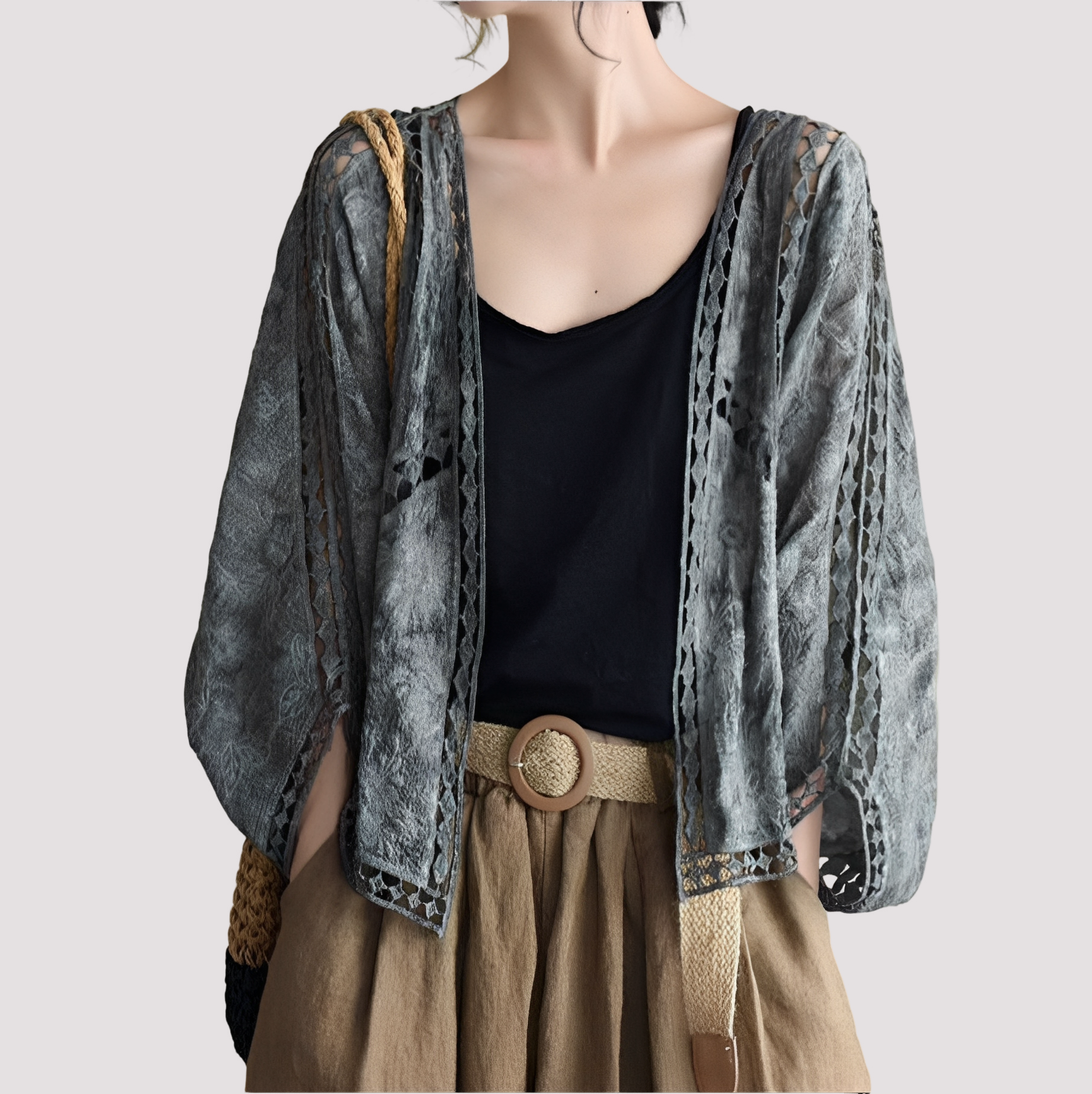 Connie - Modischer Damen Cardigan mit Cut-Out Design