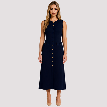 Jorja - Elegantes Midikleid mit Knopfakzenten