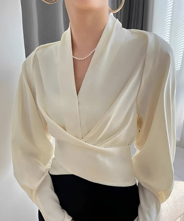 Isabel - Elegantes V-Ausschnitt-Top