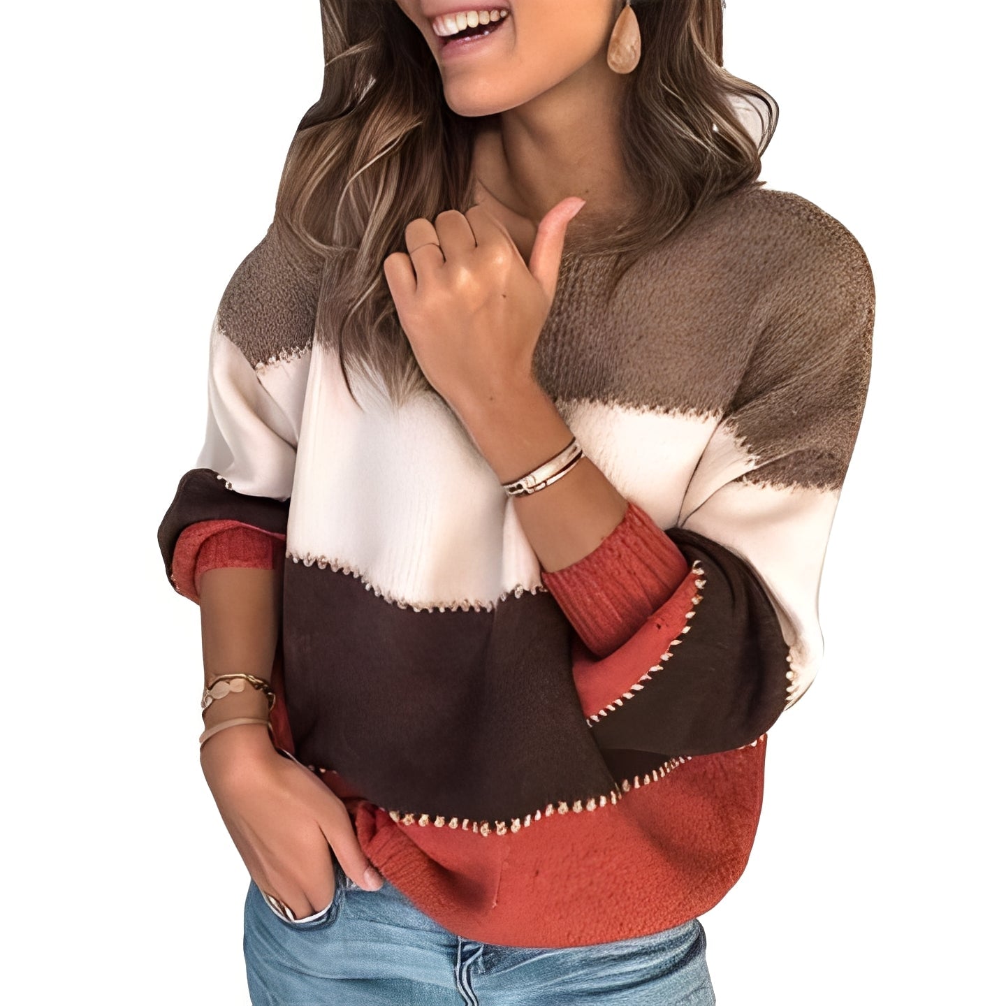 Aubrie - Komfortabler Streifenpullover