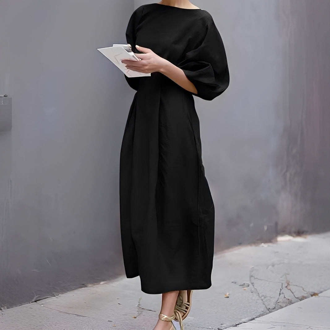 Mariam - Freizeit-Midikleid mit Falten