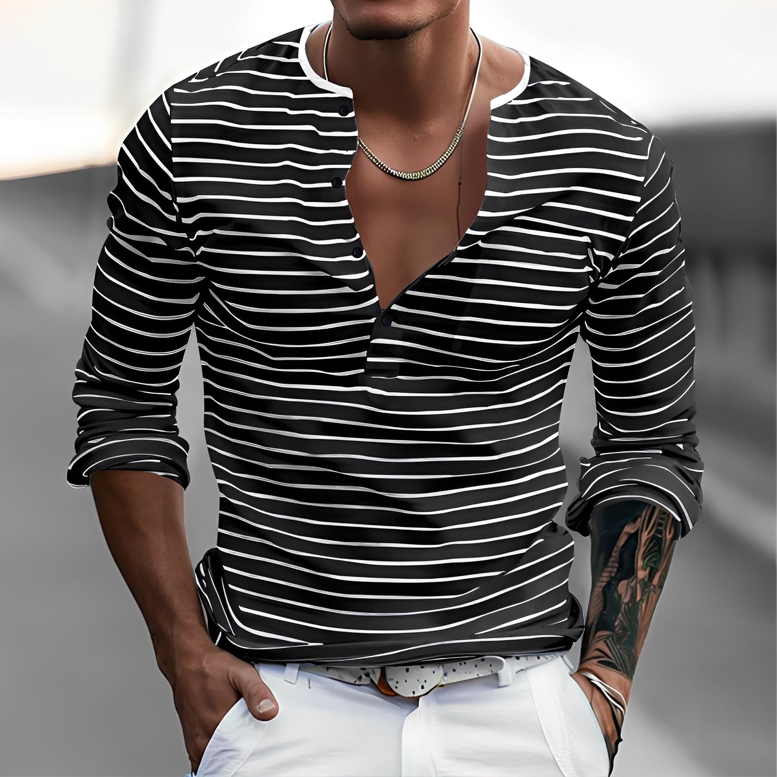 Thomson - Elegantes Gestreiftes Langarmshirt