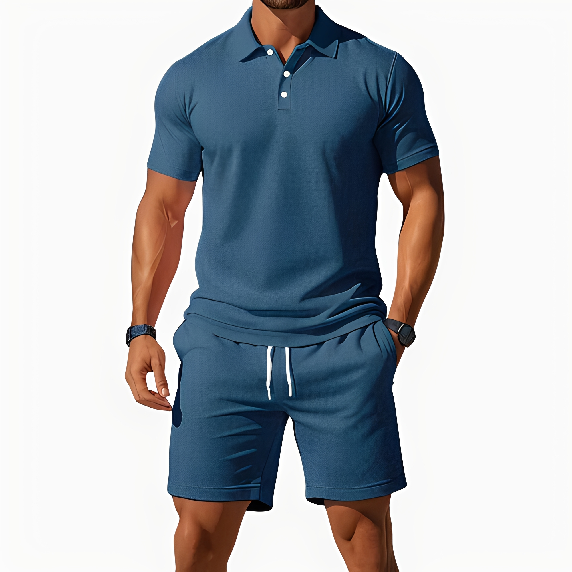 Aldrin - Modernes Polo- und Short-Set für Herren