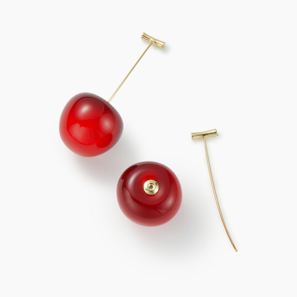Rote Kirsch-Ohrringe - Leichte Kirsch-Ohrringe
