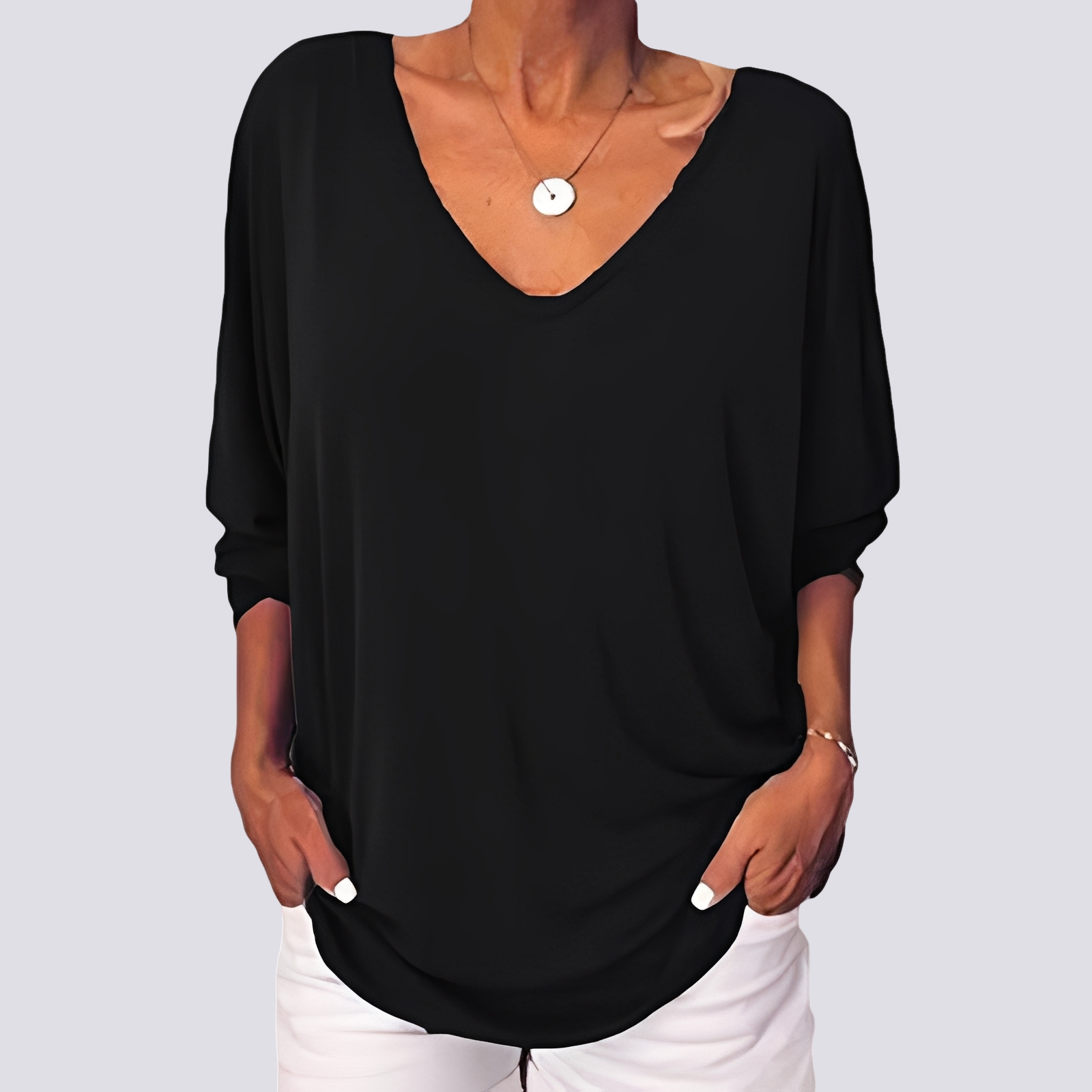 Bernice - Elegantes Top mit Knöpfen am Rücken