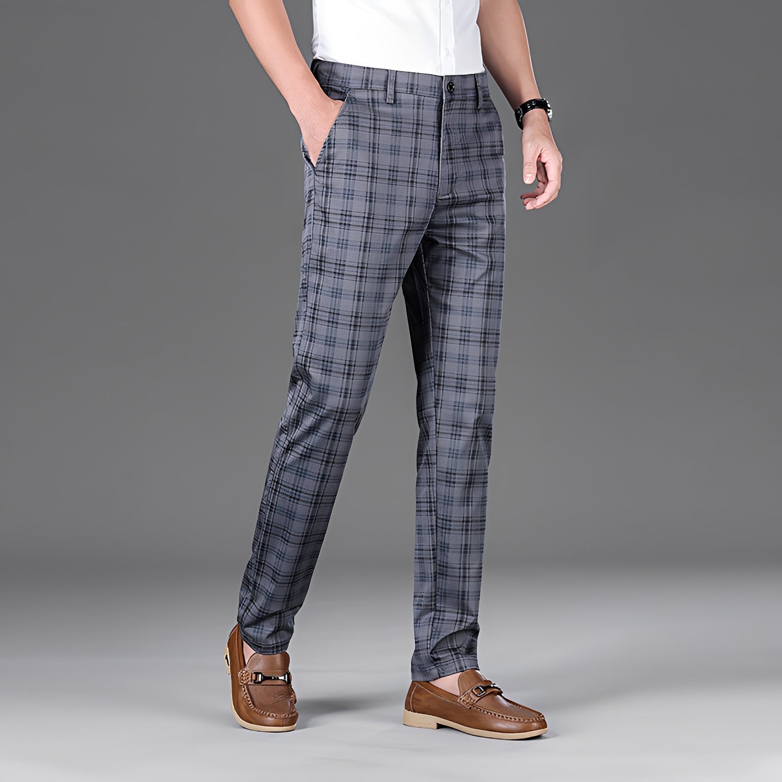 Myers - Komfortable Karierte Hose