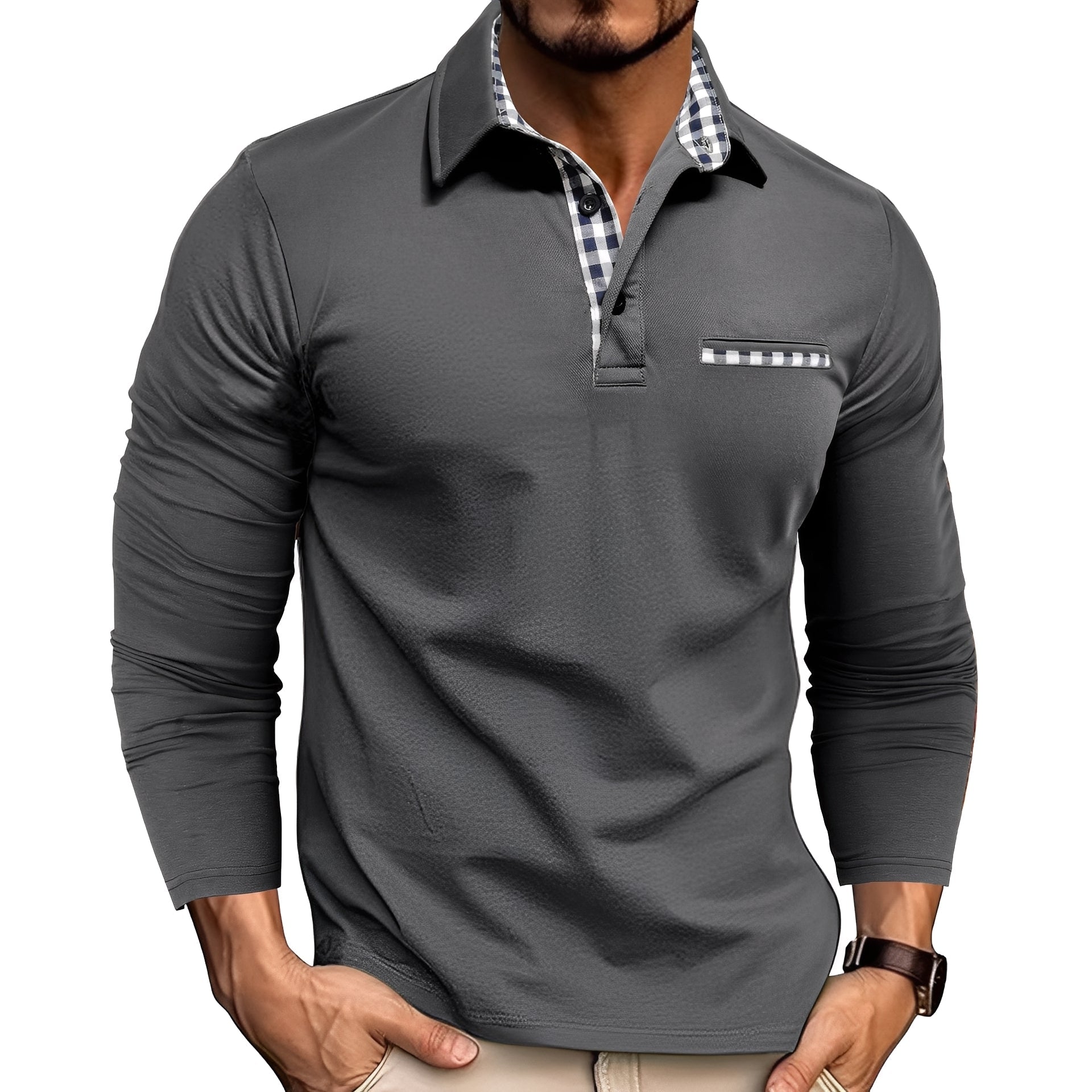Jerome - Komfortables Langarm-Poloshirt