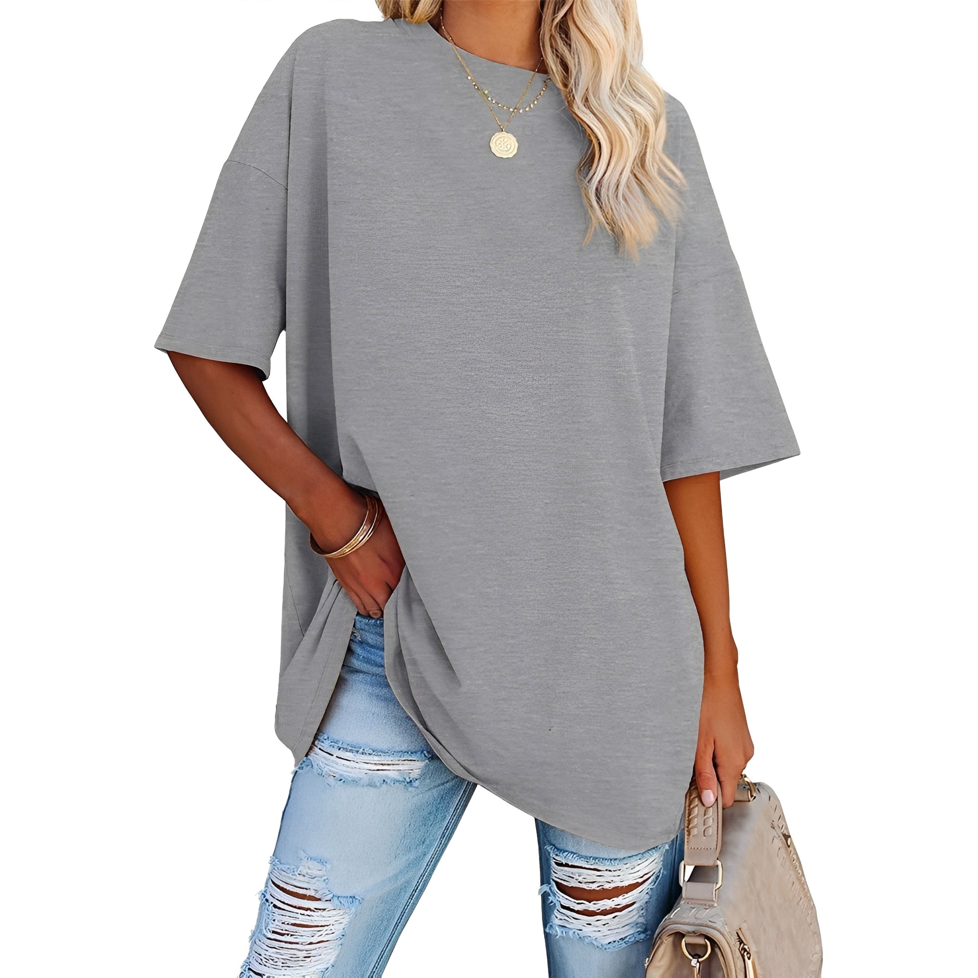 Alice - Lockeres T-Shirt mit weiten Schultern