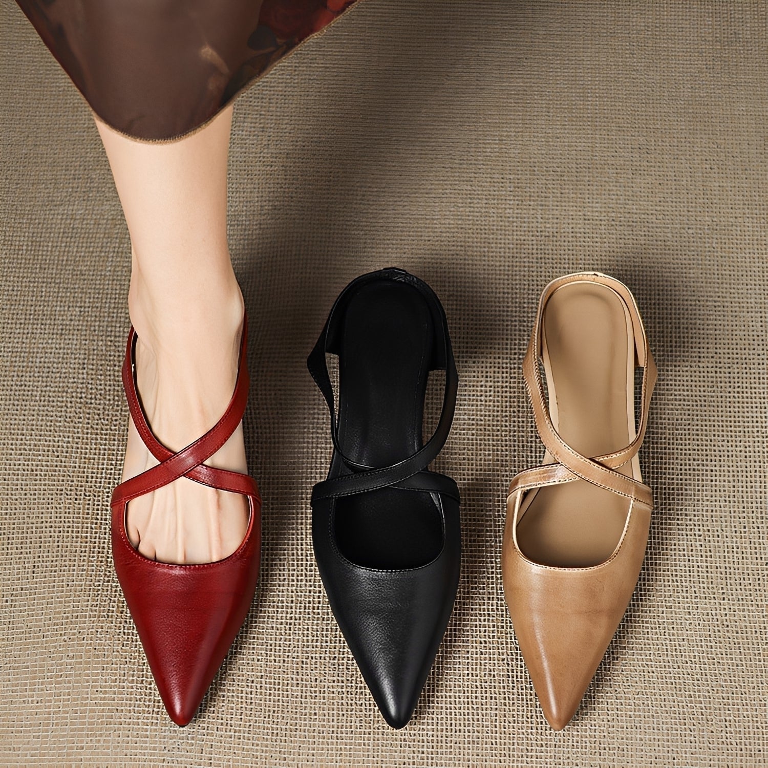 Riley - Moderne Flache Mules im Used-Look