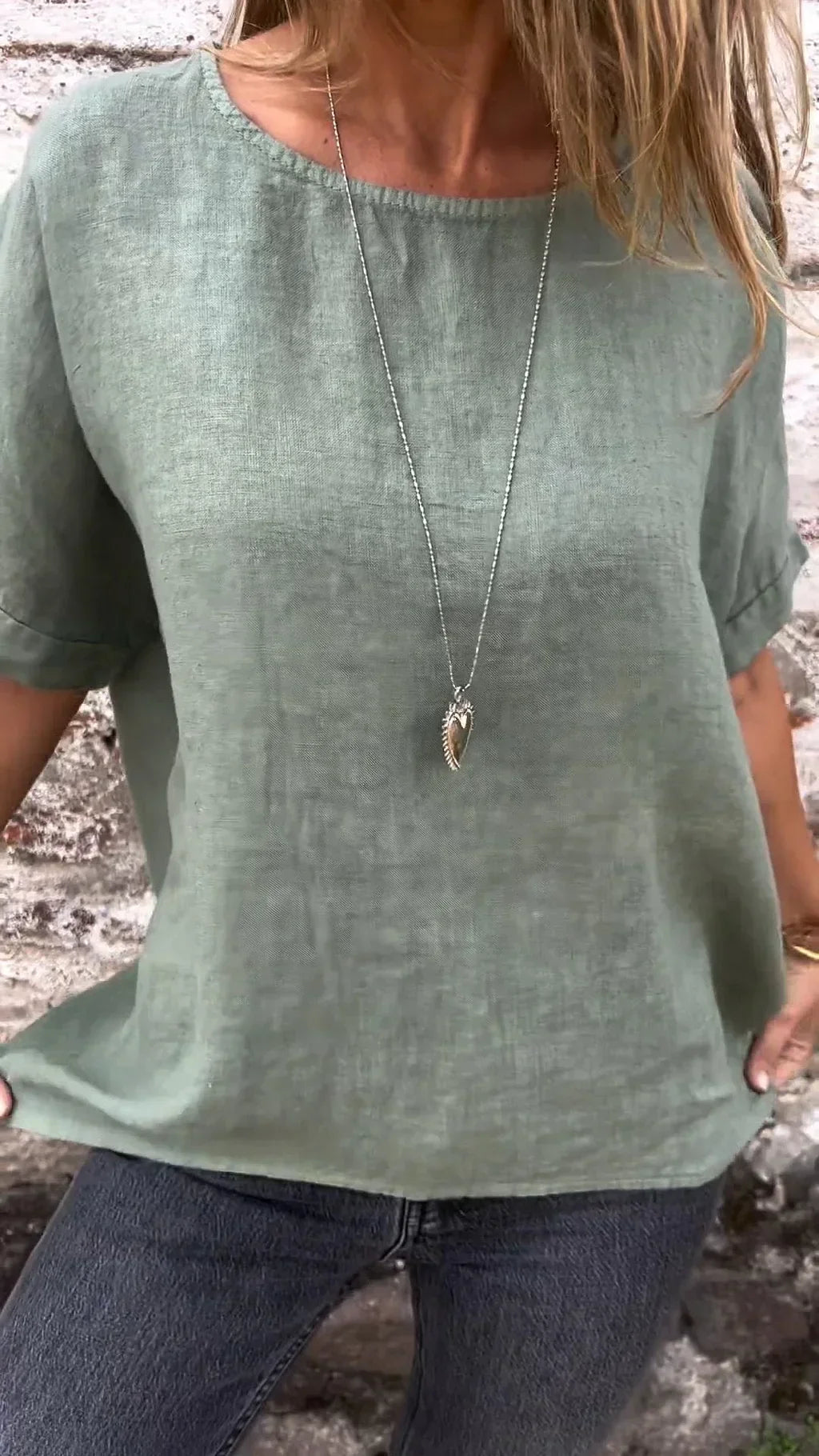 Julia - Bluse mit halblangen, lockeren Ärmeln
