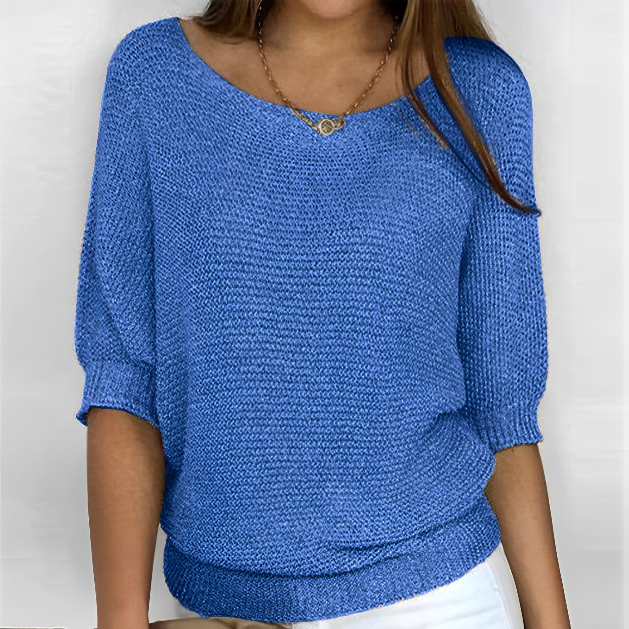 Leonie - Moderner Pullover mit Rundhalsausschnitt