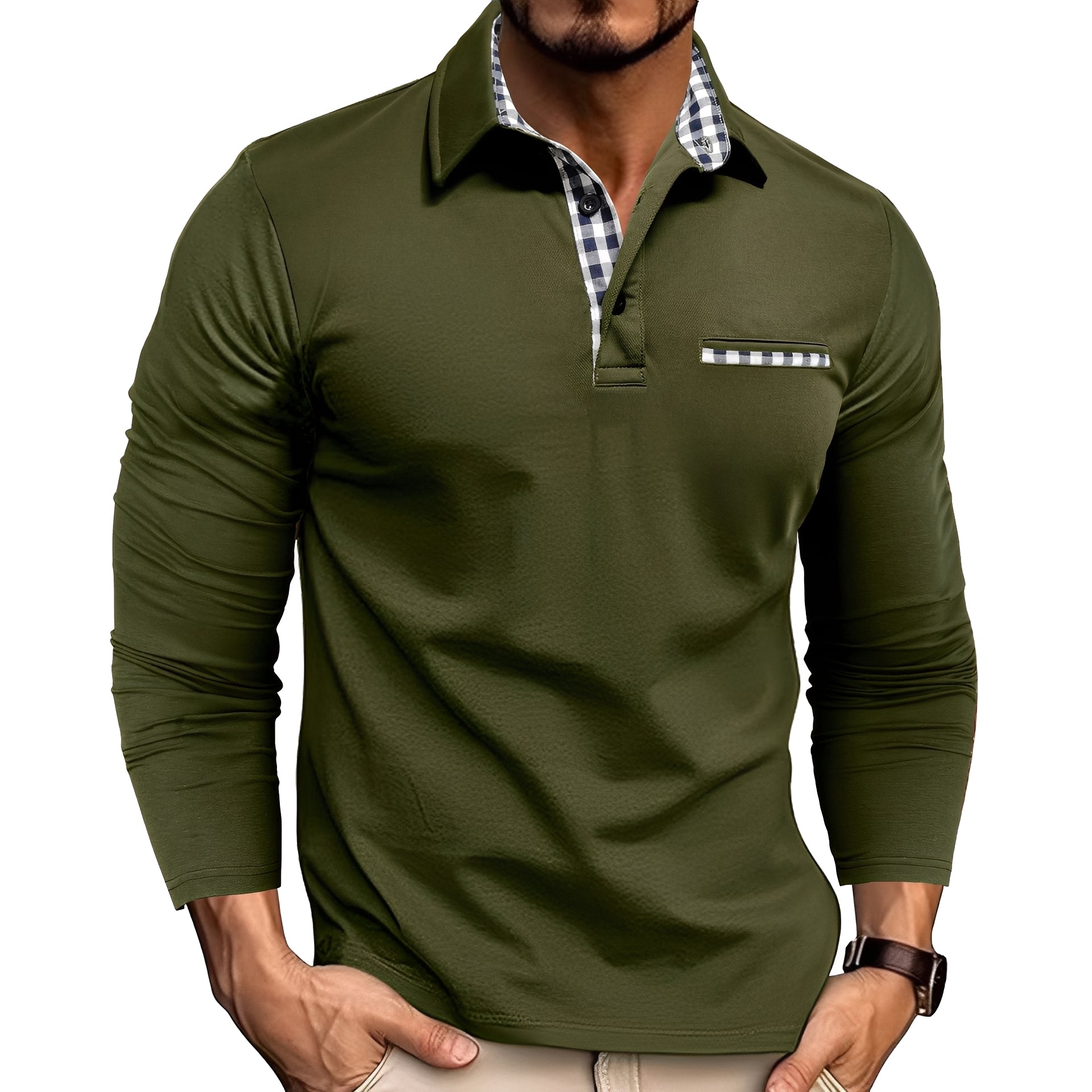 Rupert - Angenehmes Langarm-Poloshirt