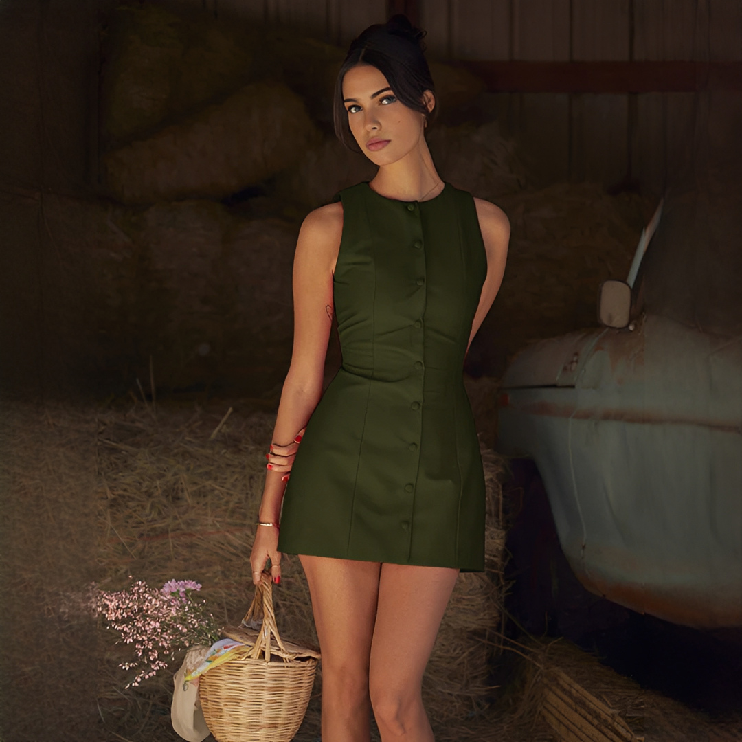 Ellisia - Modernes ärmelloses kurzes Kleid