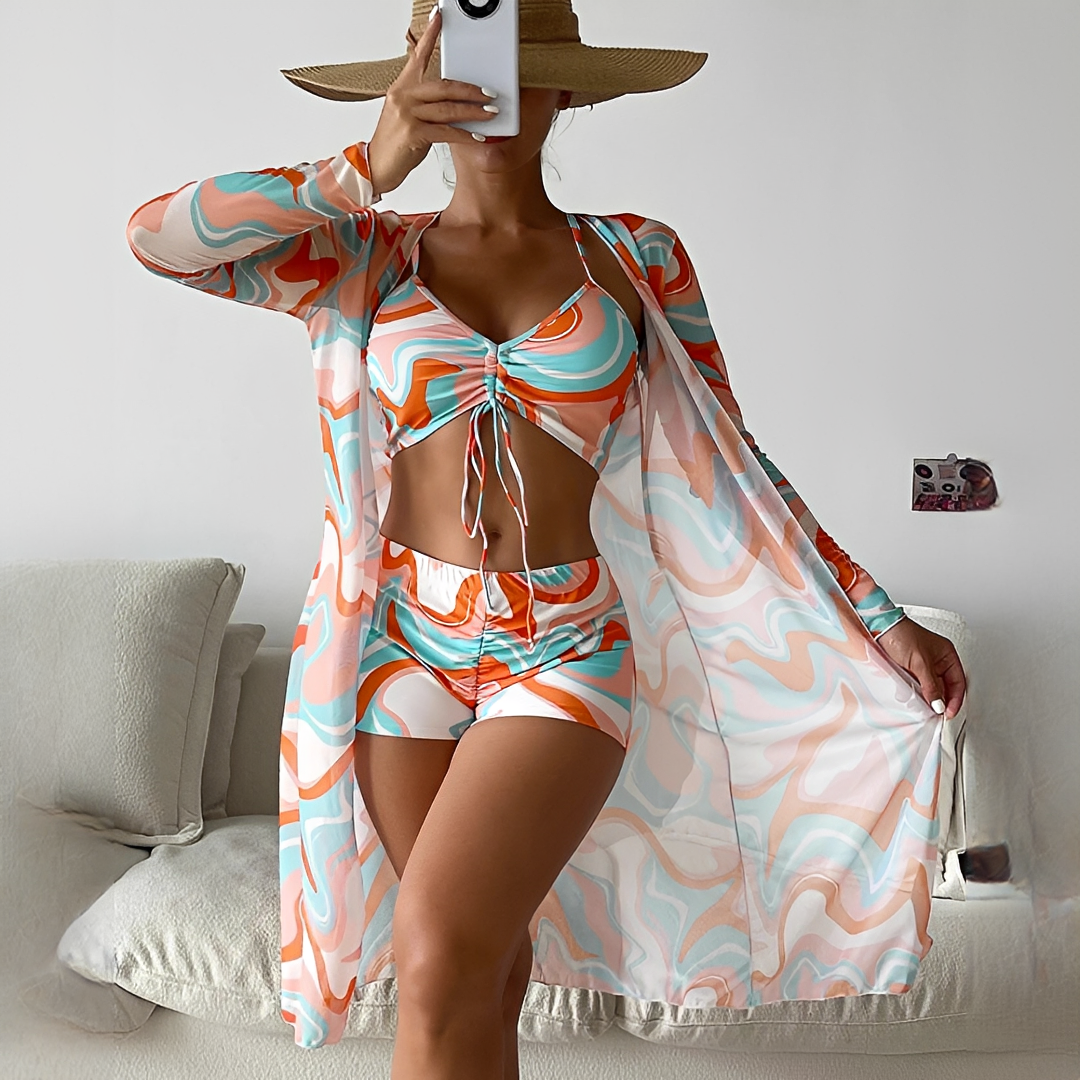 Elza - Modisches dreiteiliges Bikini-Set