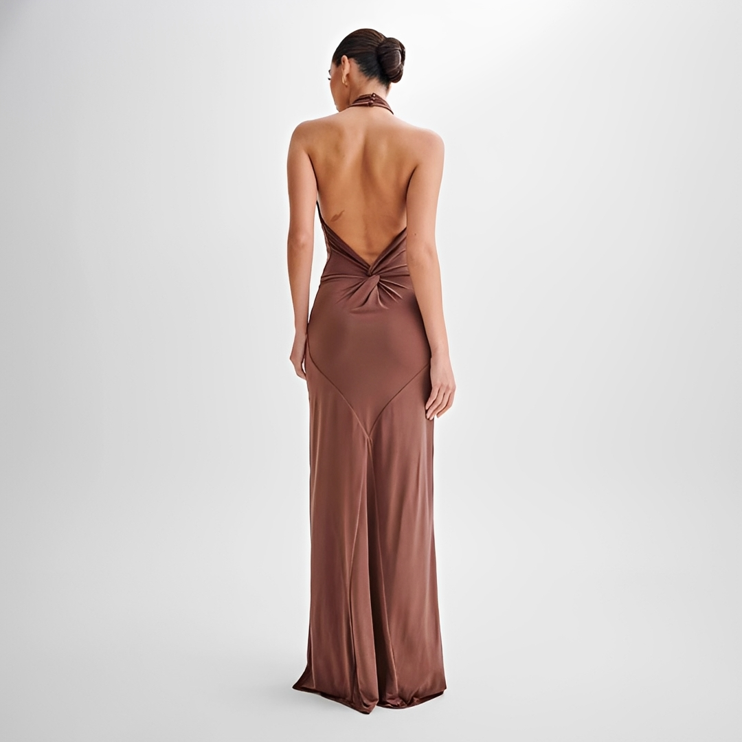 Mabel - Stilvolles Maxikleid mit freiem Rücken