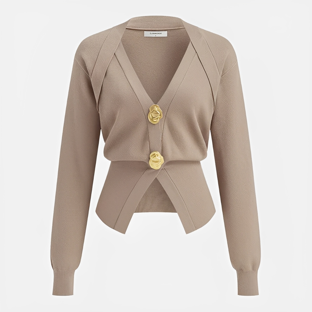Kisha - Modische Jacke mit V-Ausschnitt