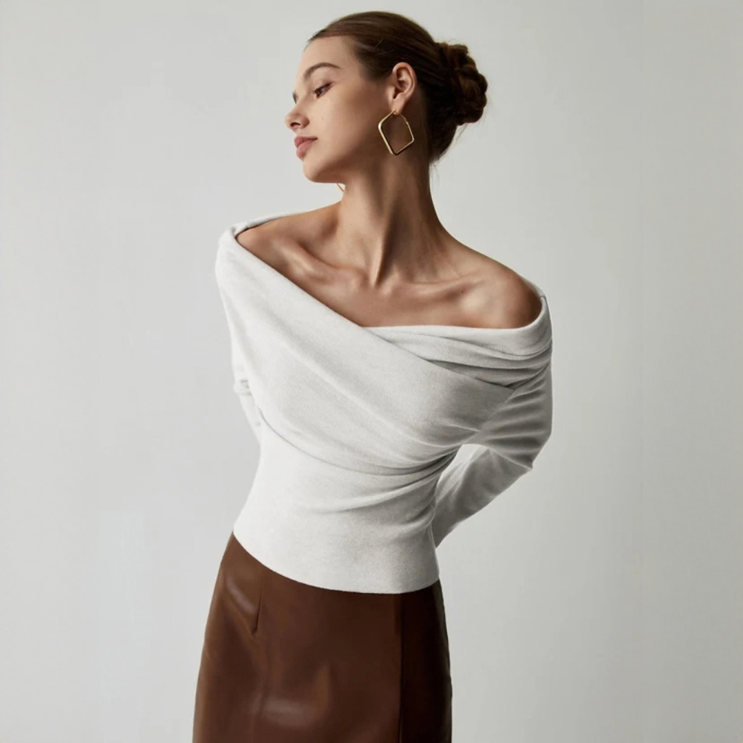 Yasmin - Elegantes, schulterfreies Oberteil