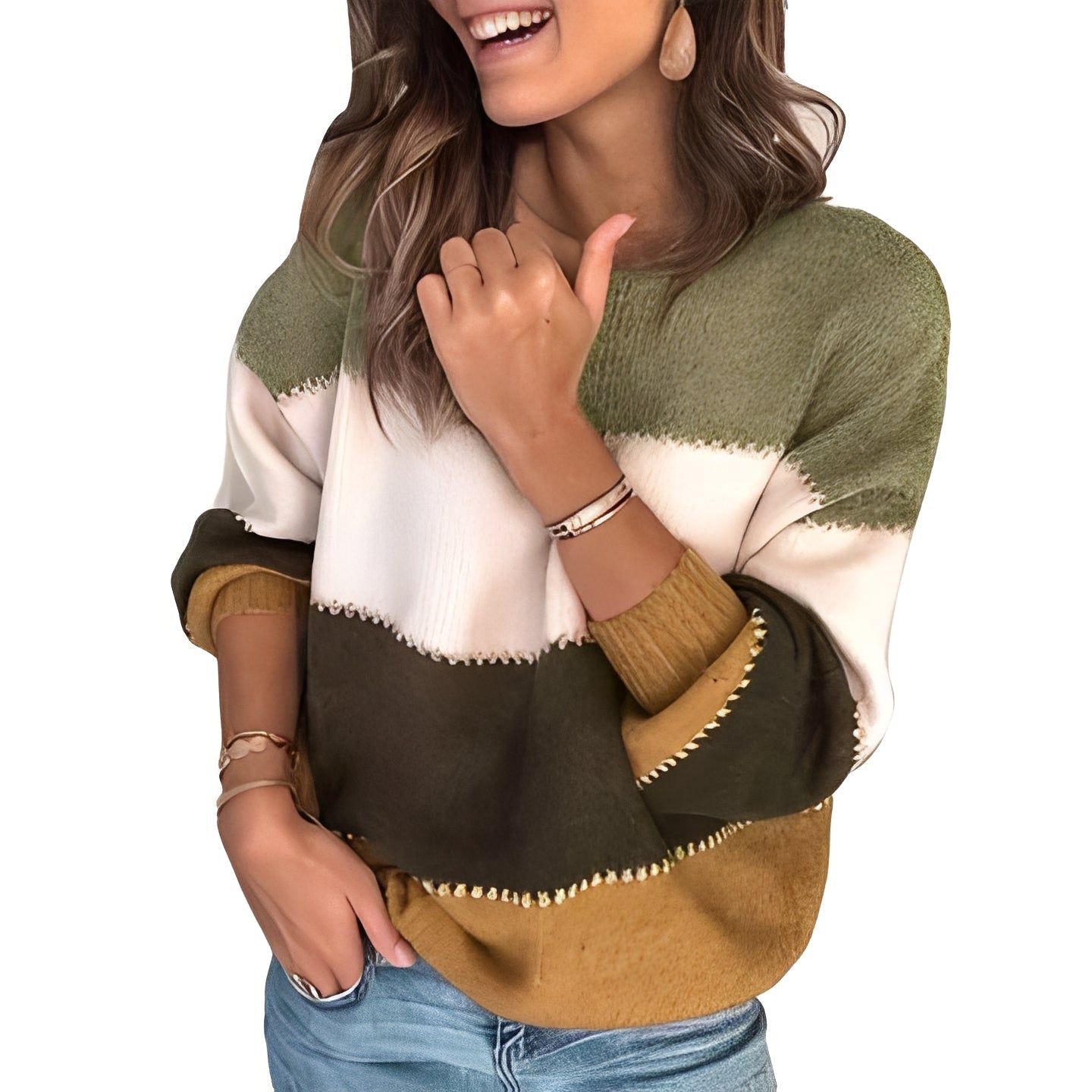 Aubrie - Komfortabler Streifenpullover