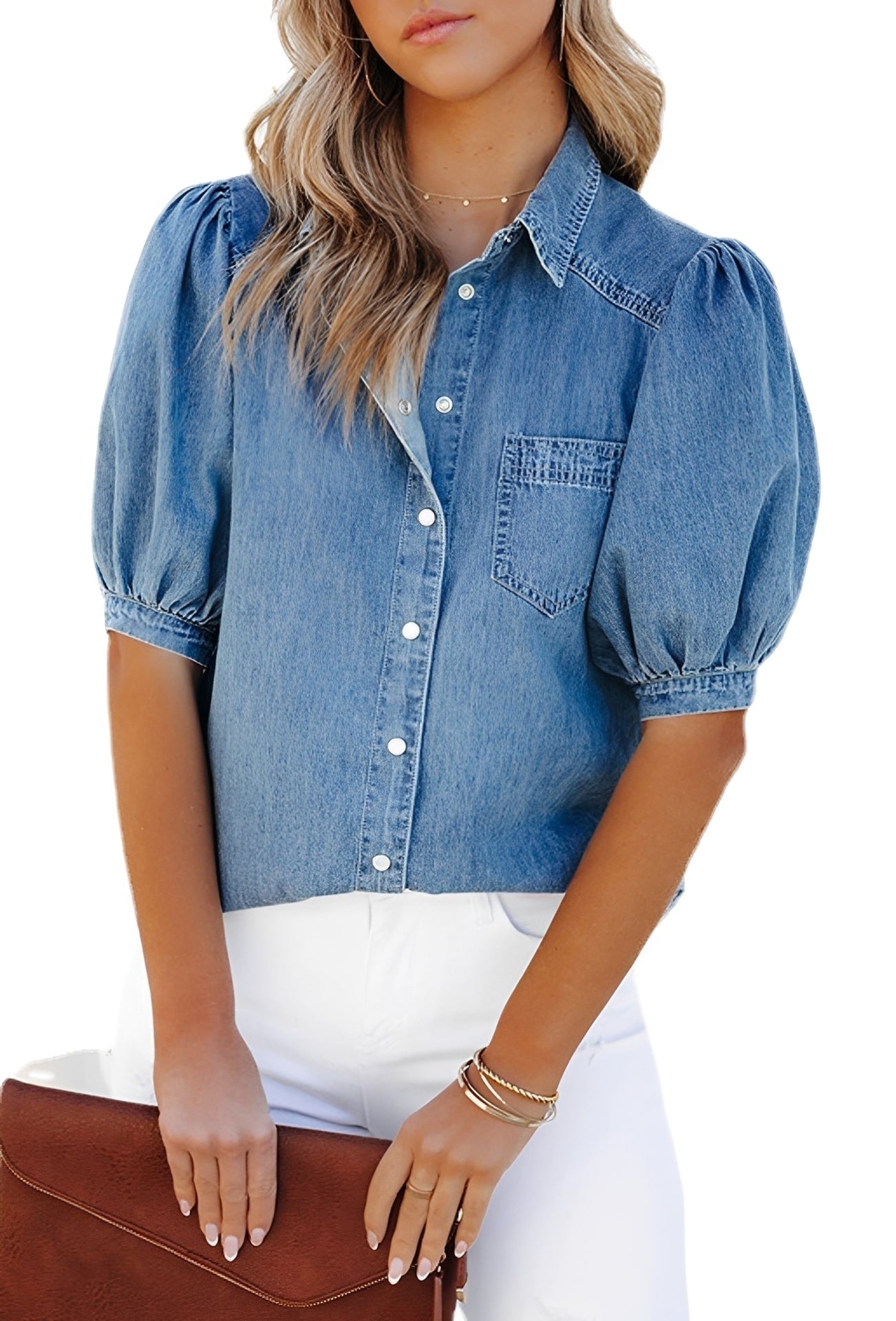 Mila - Stilvolles Jeans-Hemd
