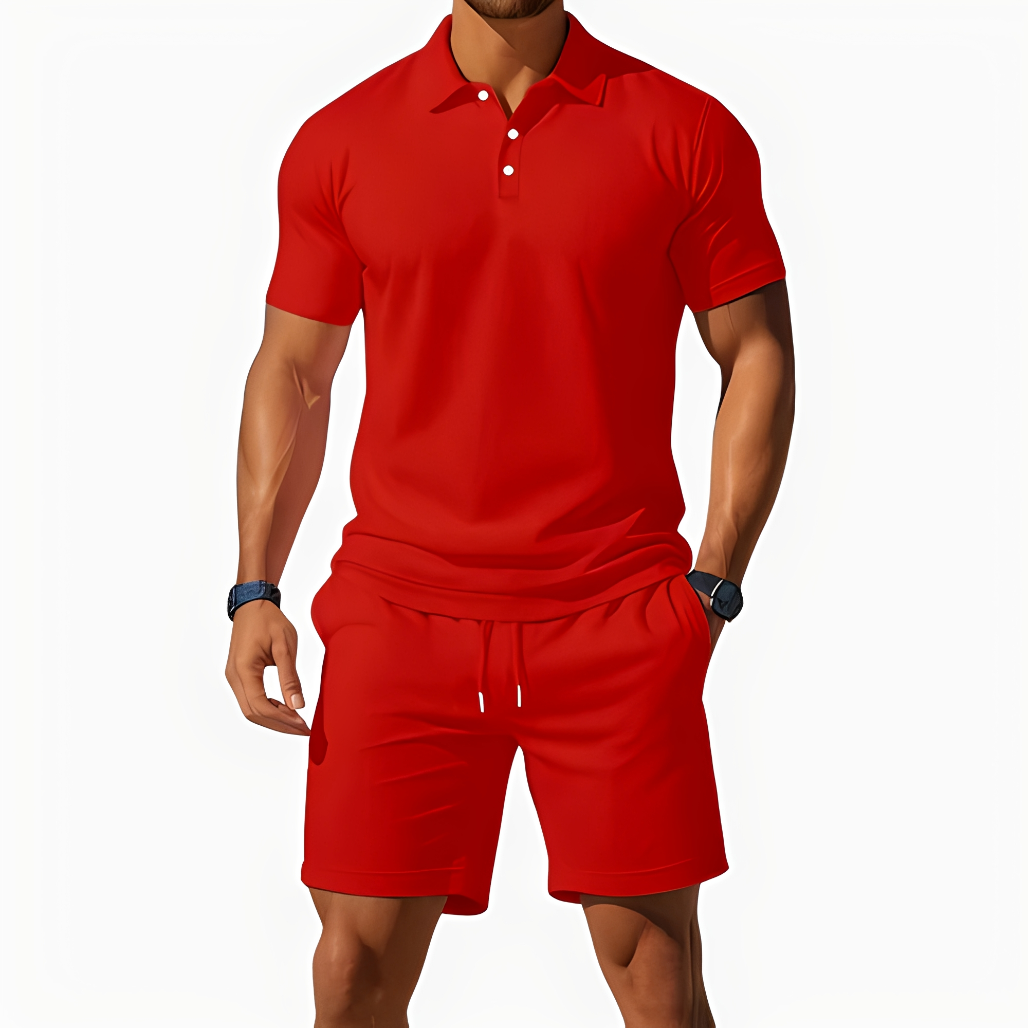 Aldrin - Modernes Polo- und Short-Set für Herren