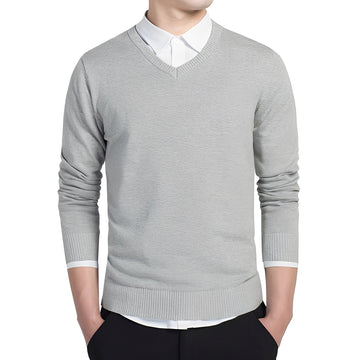Tom - Legerer Herrenpullover mit V-Ausschnitt