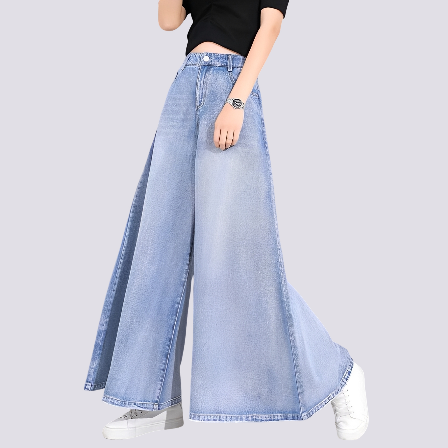 Cassie - Modische Damen-Jeans mit weitem Bein