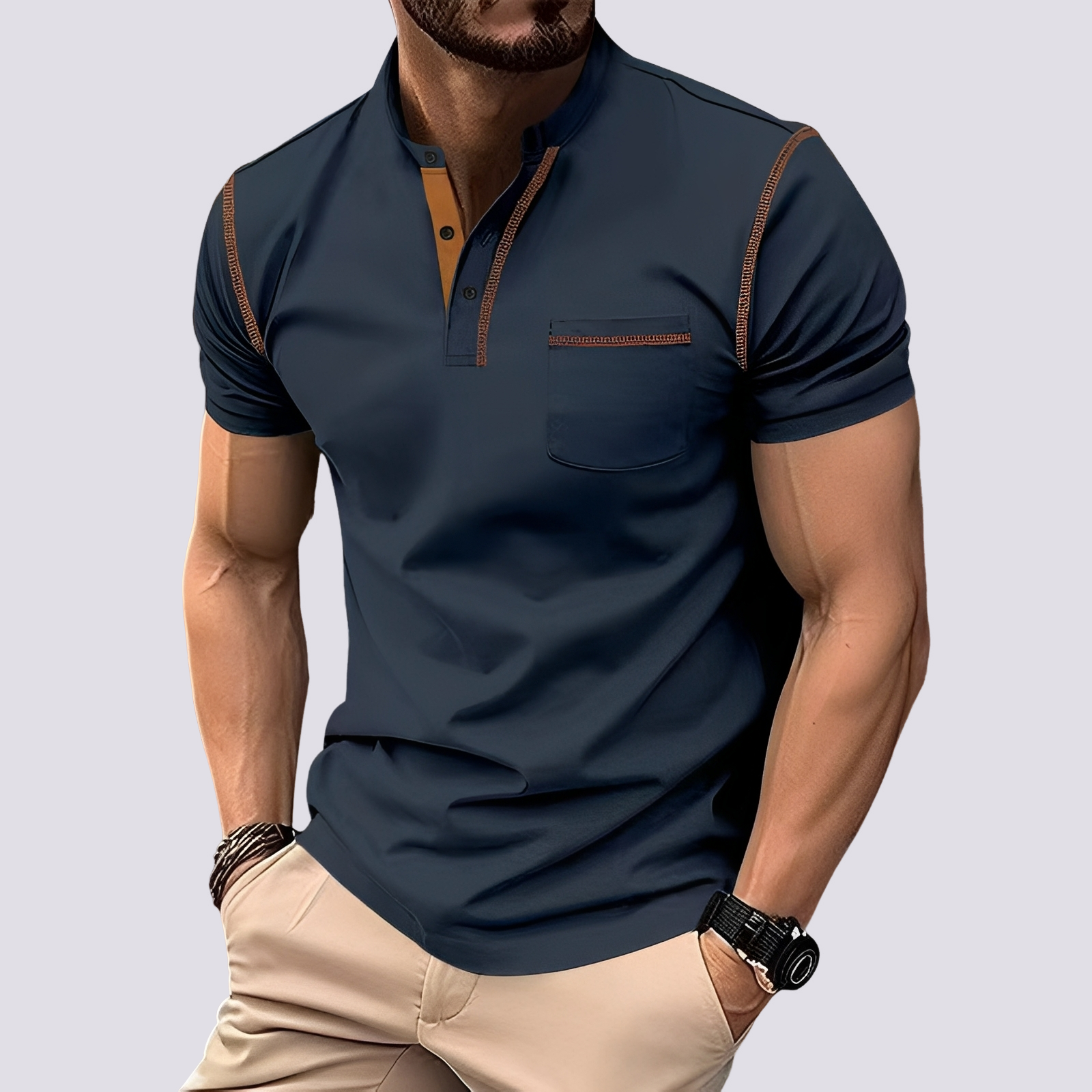 Stefan - Elegantes, luftdurchlässiges Herren-Poloshirt