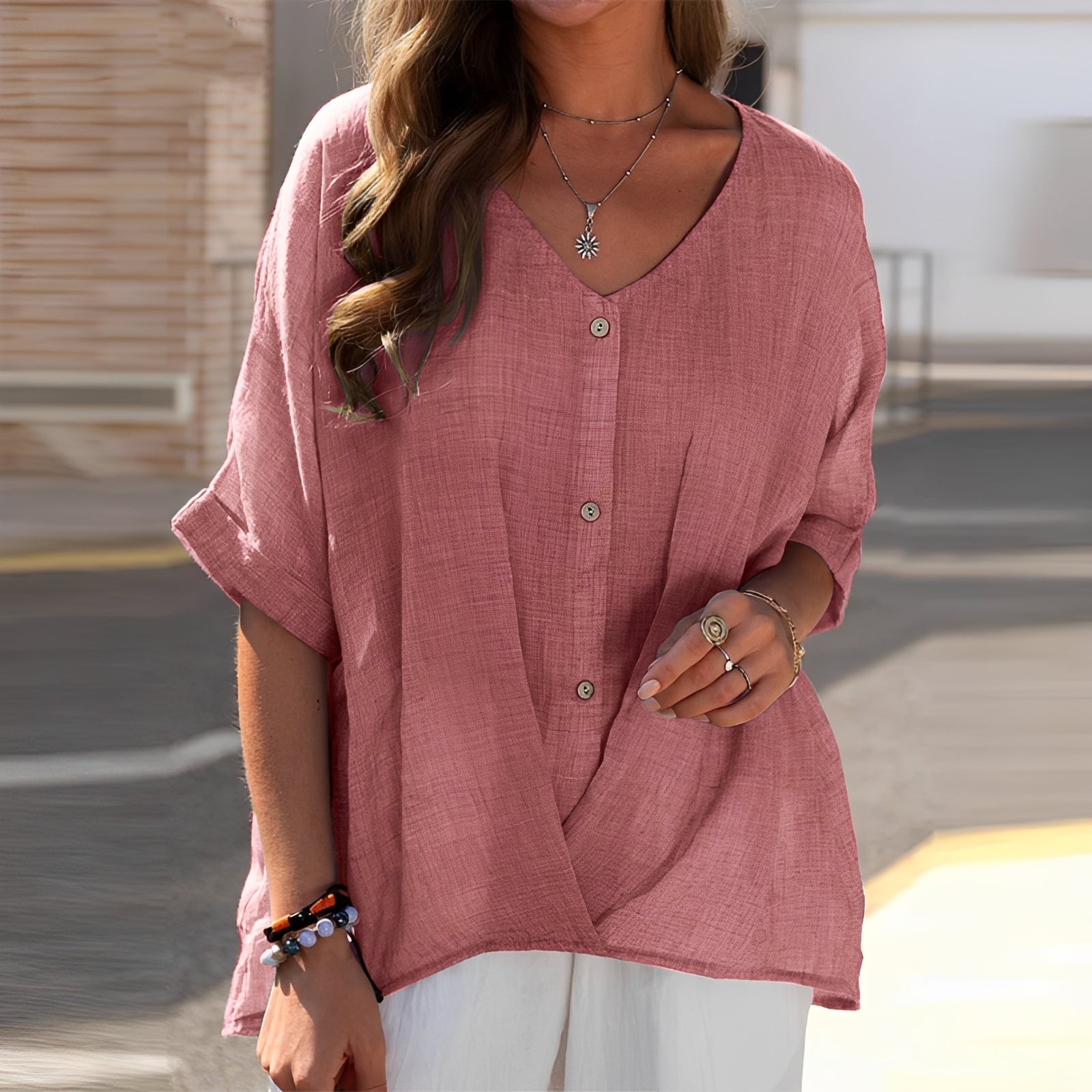 Tiffany - Damenbluse mit legerem, lockeren Sitz