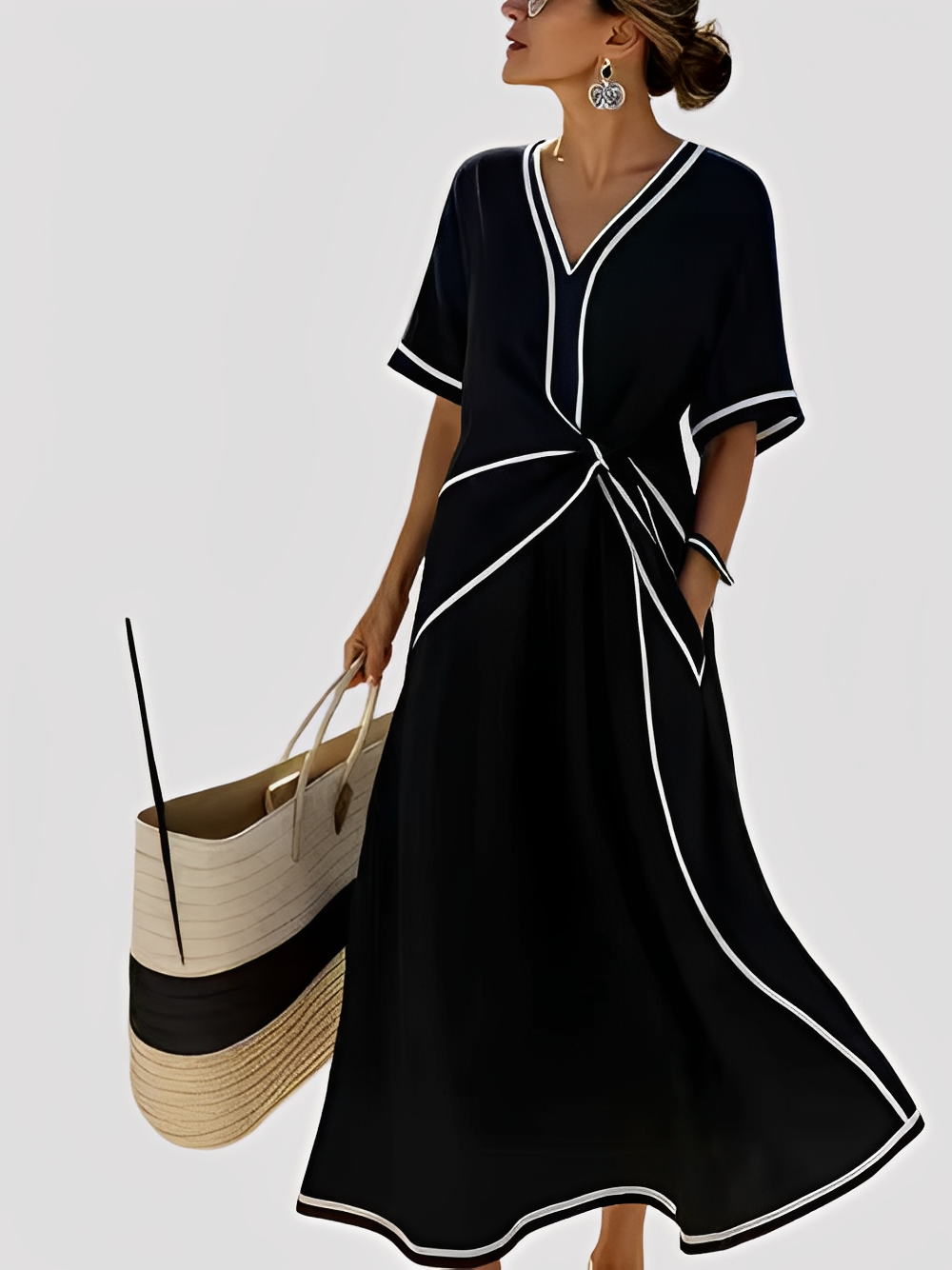 Mabel - Elegantes, locker geschnittenes Maxikleid für Damen