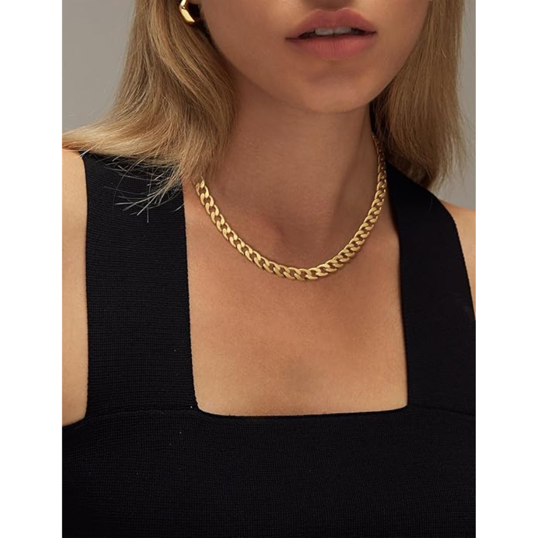 Anabel – Kette mit goldenen Gliedern