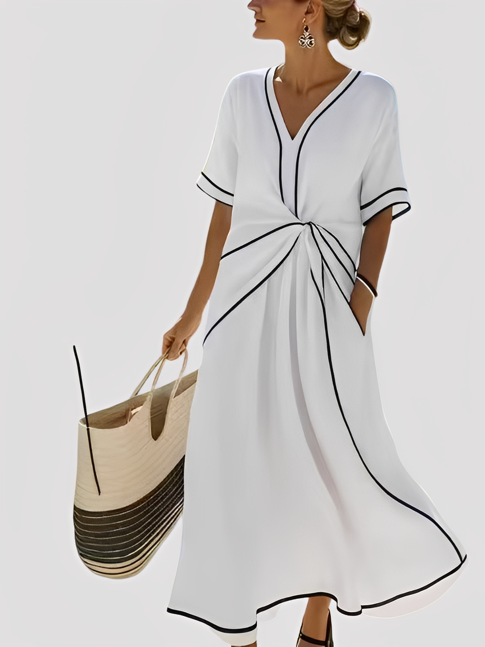 Mabel - Elegantes, locker geschnittenes Maxikleid für Damen