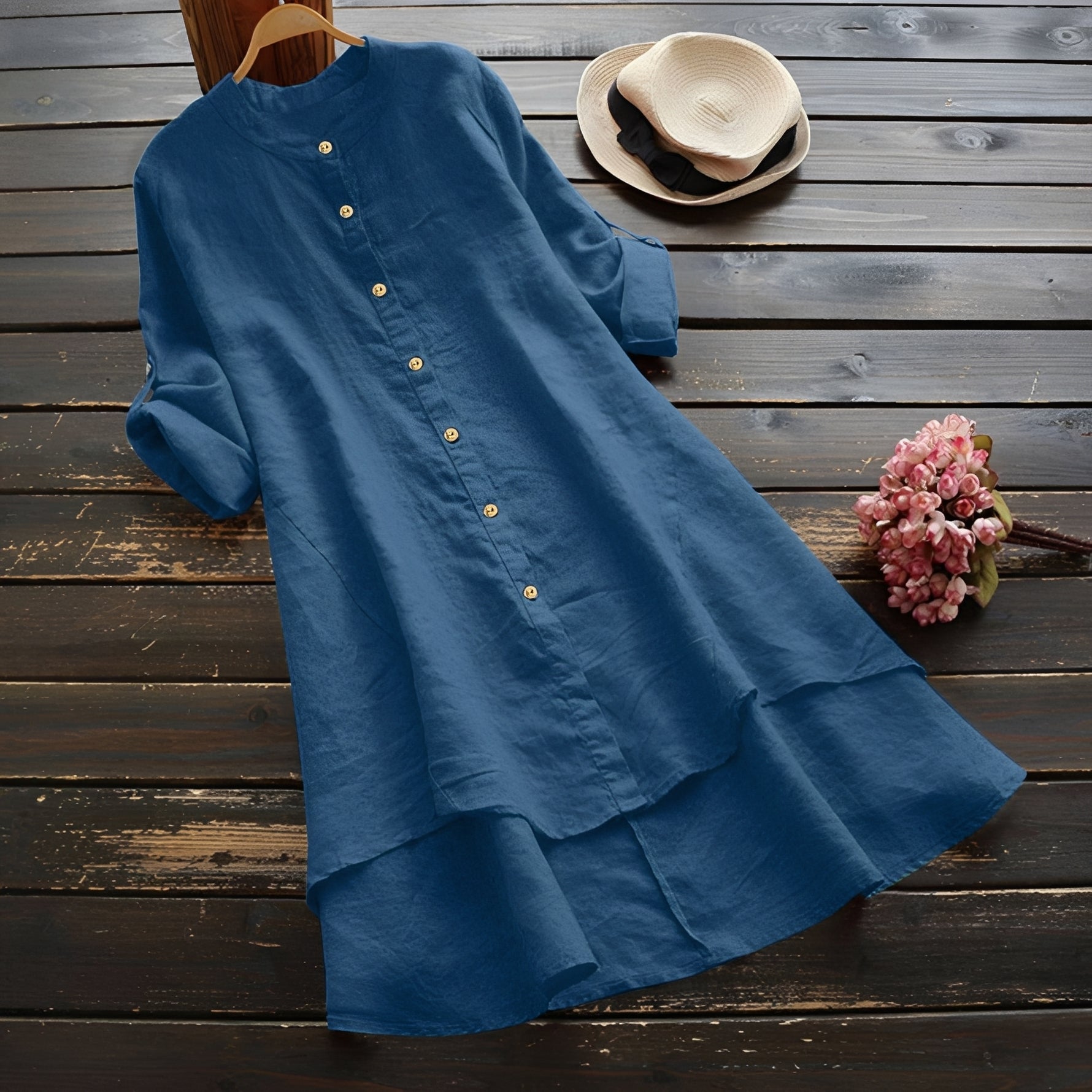 Mildred - Elegantes Kleid mit Knöpfen