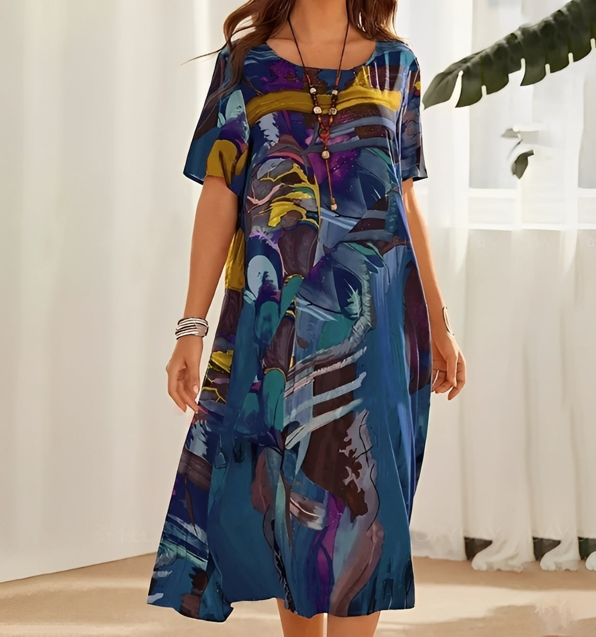 Alexa - Modisches, bedrucktes Kleid mit legerer Passform für Damen