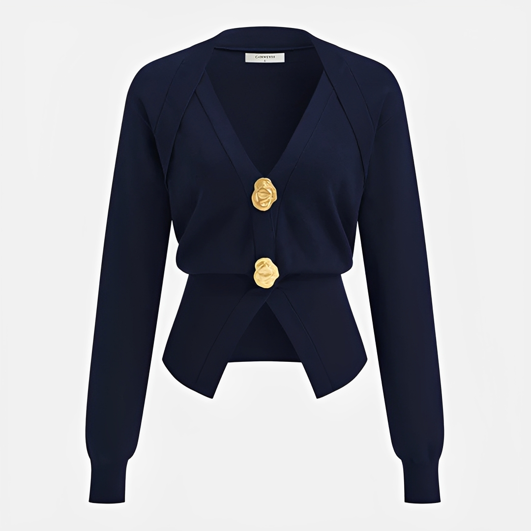 Kisha - Modische Jacke mit V-Ausschnitt