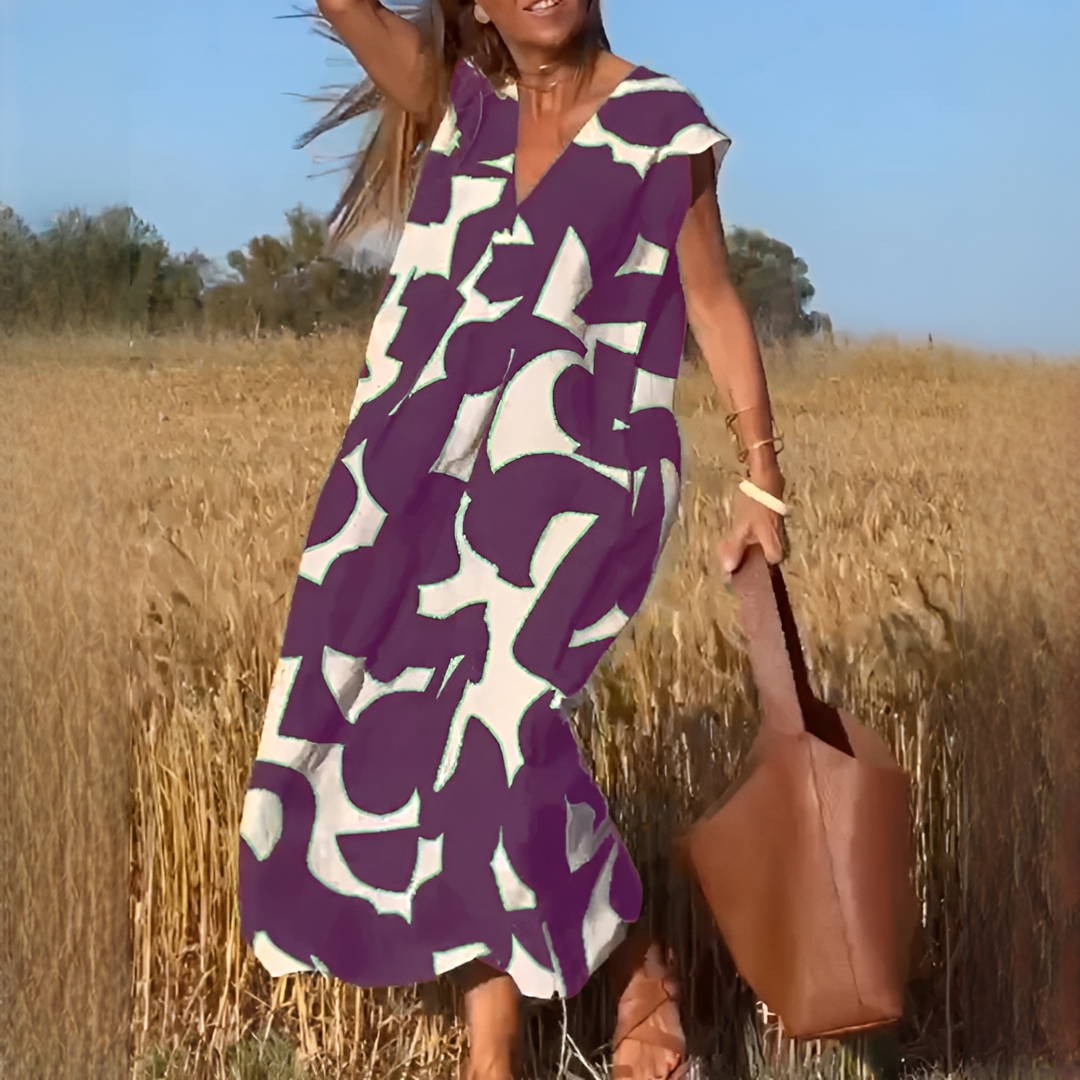 Vicky - Schickes Kleid mit V-Ausschnitt und legerer Passform