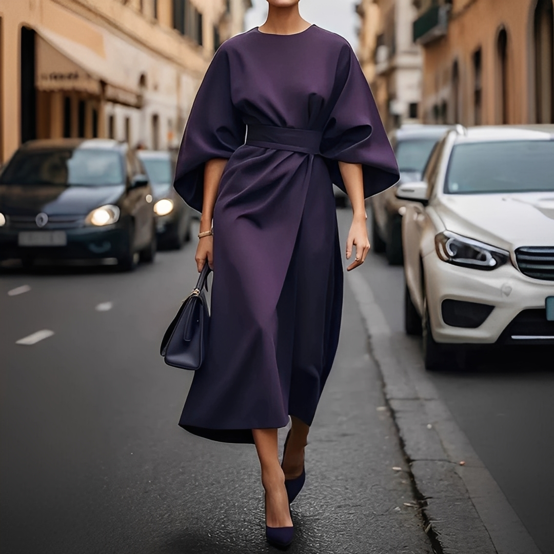 Lauriane - Schickes Damenkleid mit Laternenärmeln