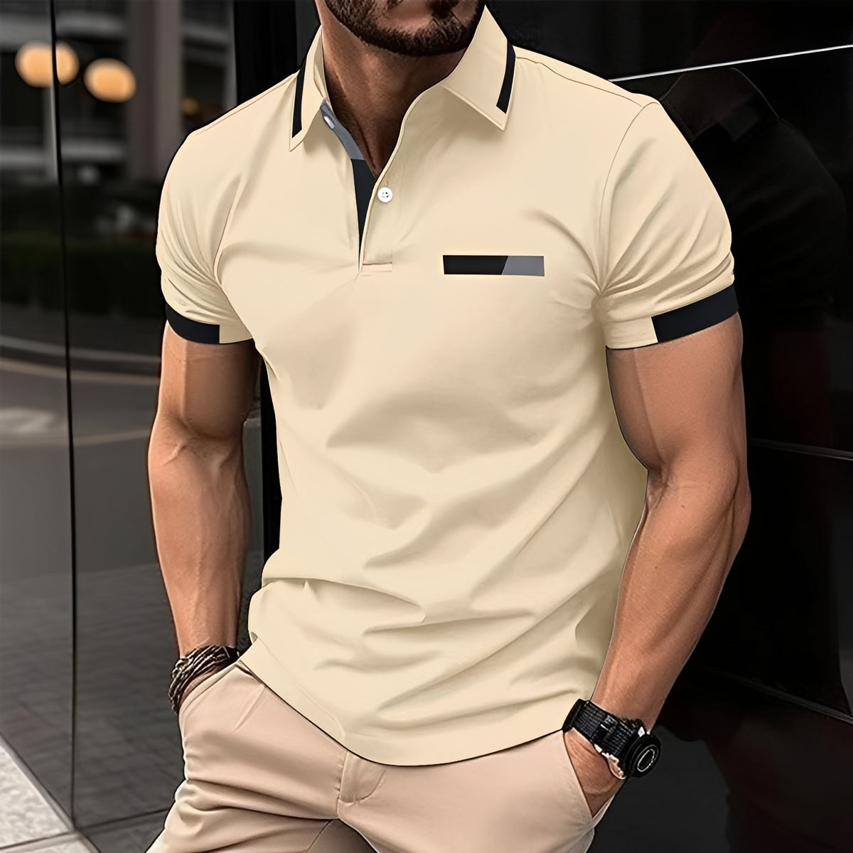 Julian - Elegantes, sportliches Polohemd mit Reverskragen für Herren