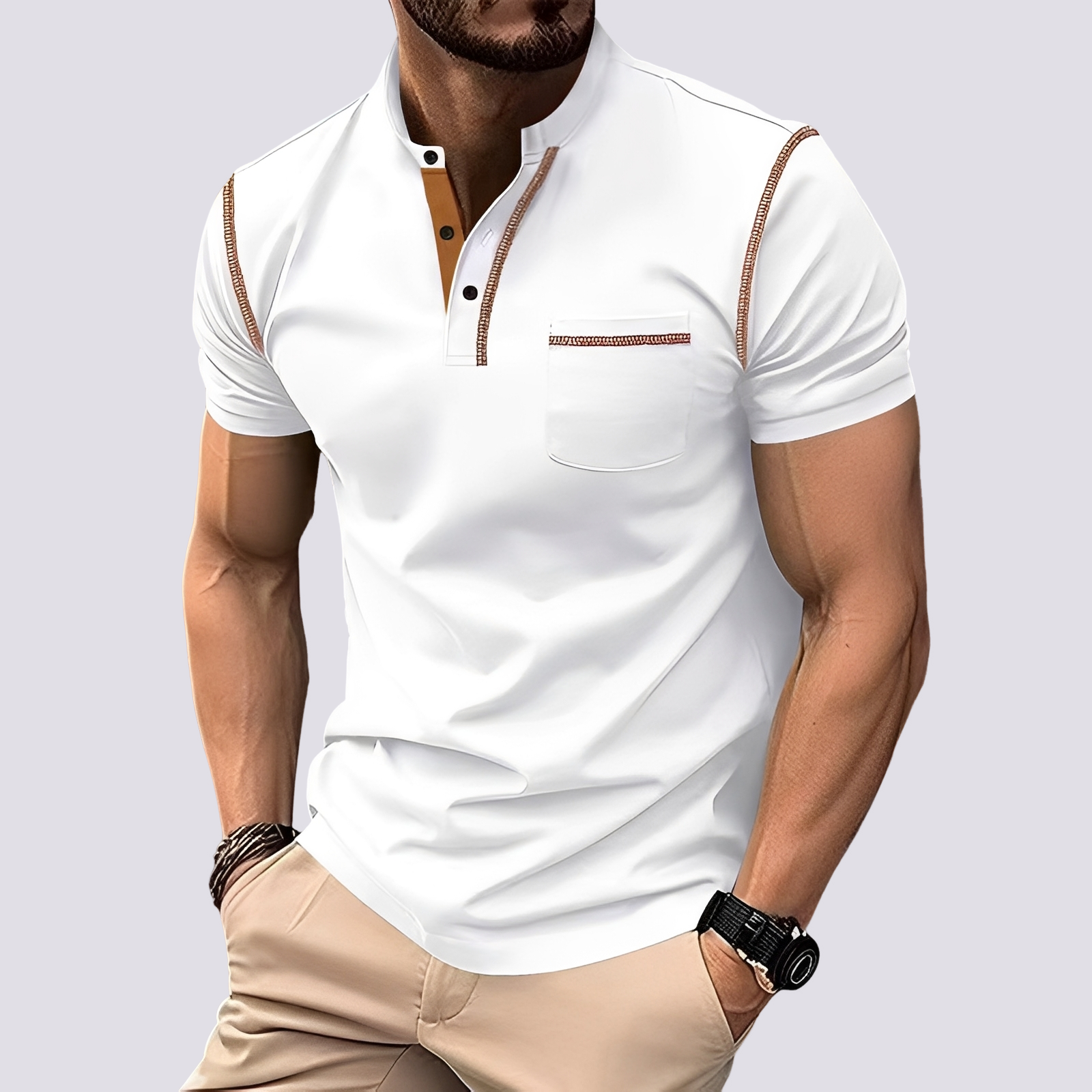 Stefan - Elegantes, luftdurchlässiges Herren-Poloshirt