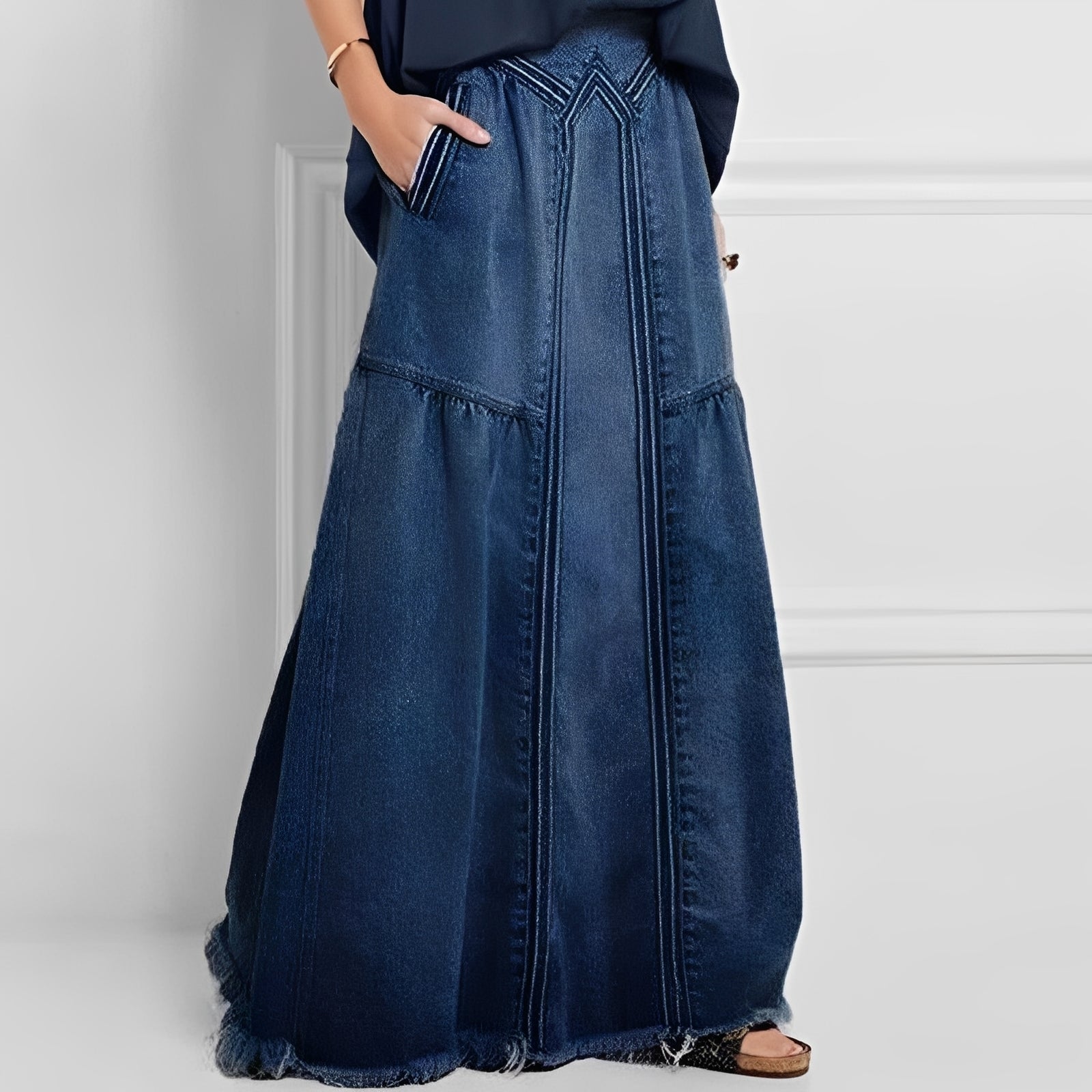 Nella - Stylischer Jeansrock mit Tasche für Damen