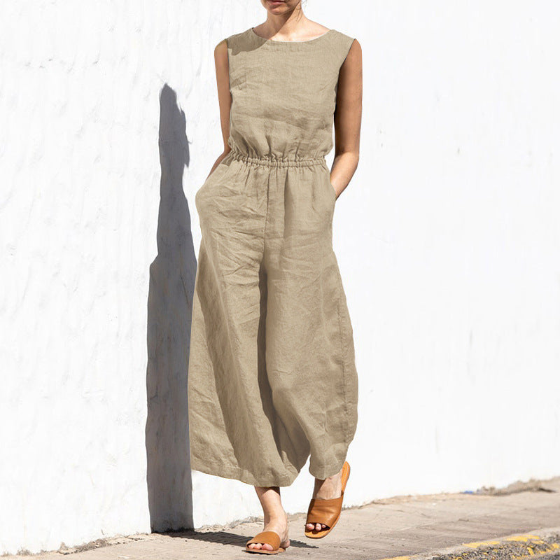 Angela - Entspannter ärmelloser Damenjumpsuit