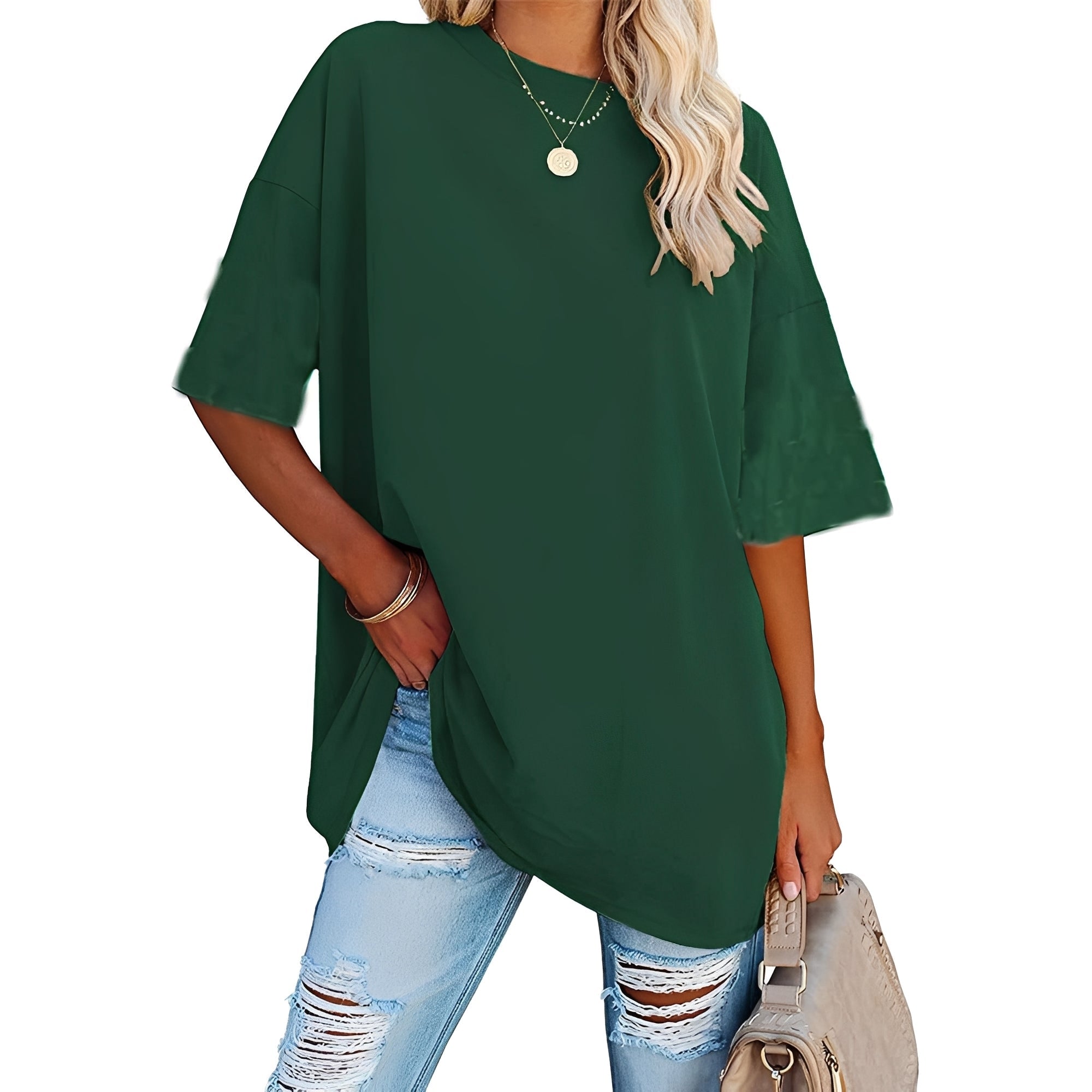 Alice - Lockeres T-Shirt mit weiten Schultern