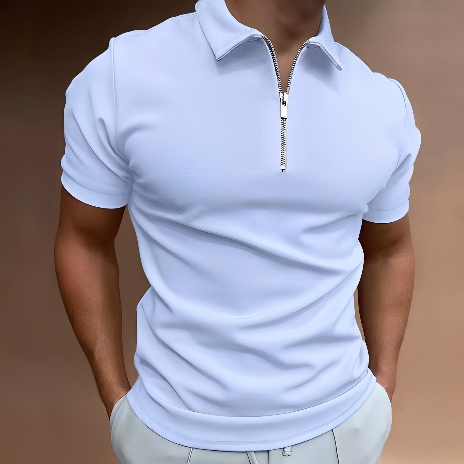 Carlos - Elegantes Polohemd mit Reißverschluss für Herren