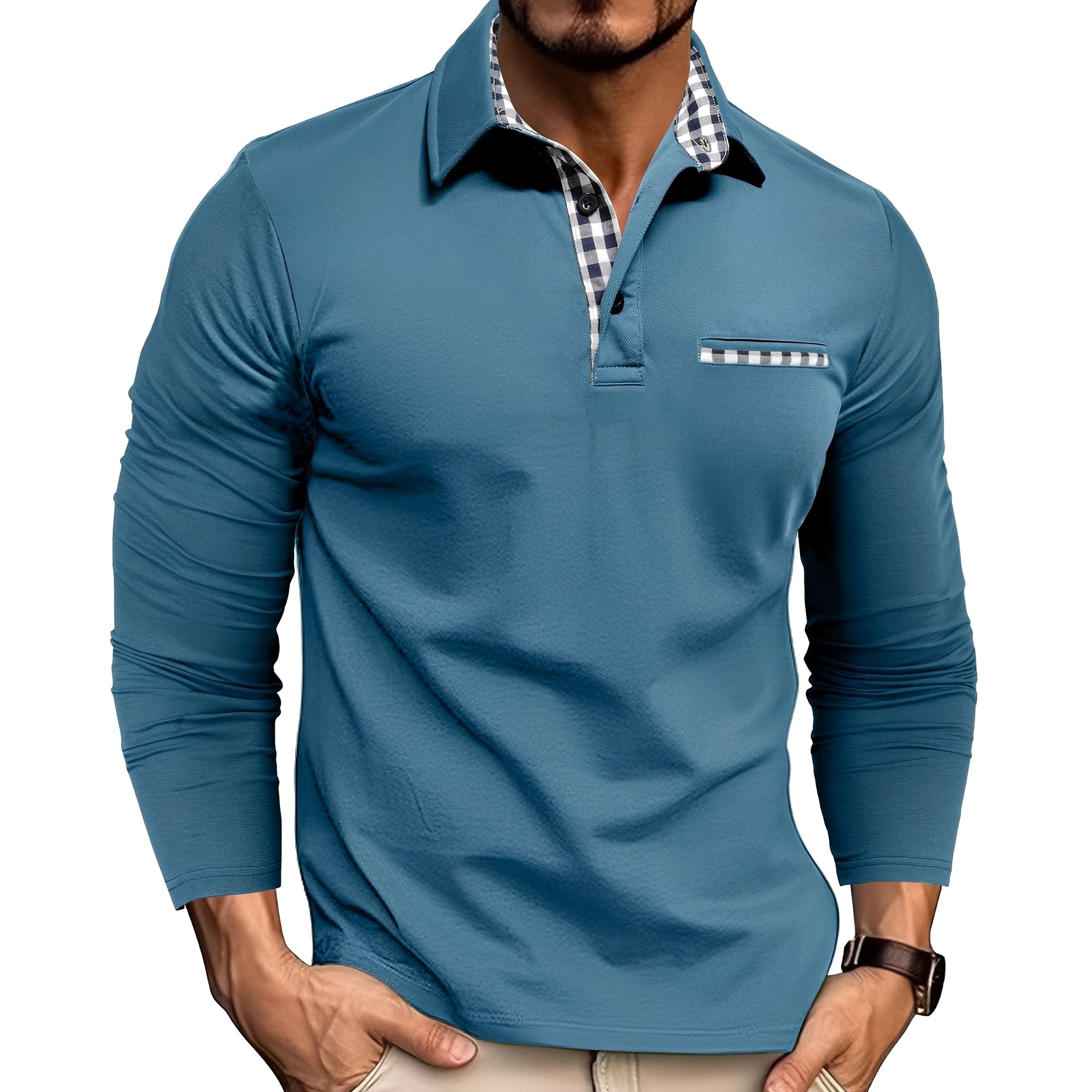 Jerome - Komfortables Langarm-Poloshirt