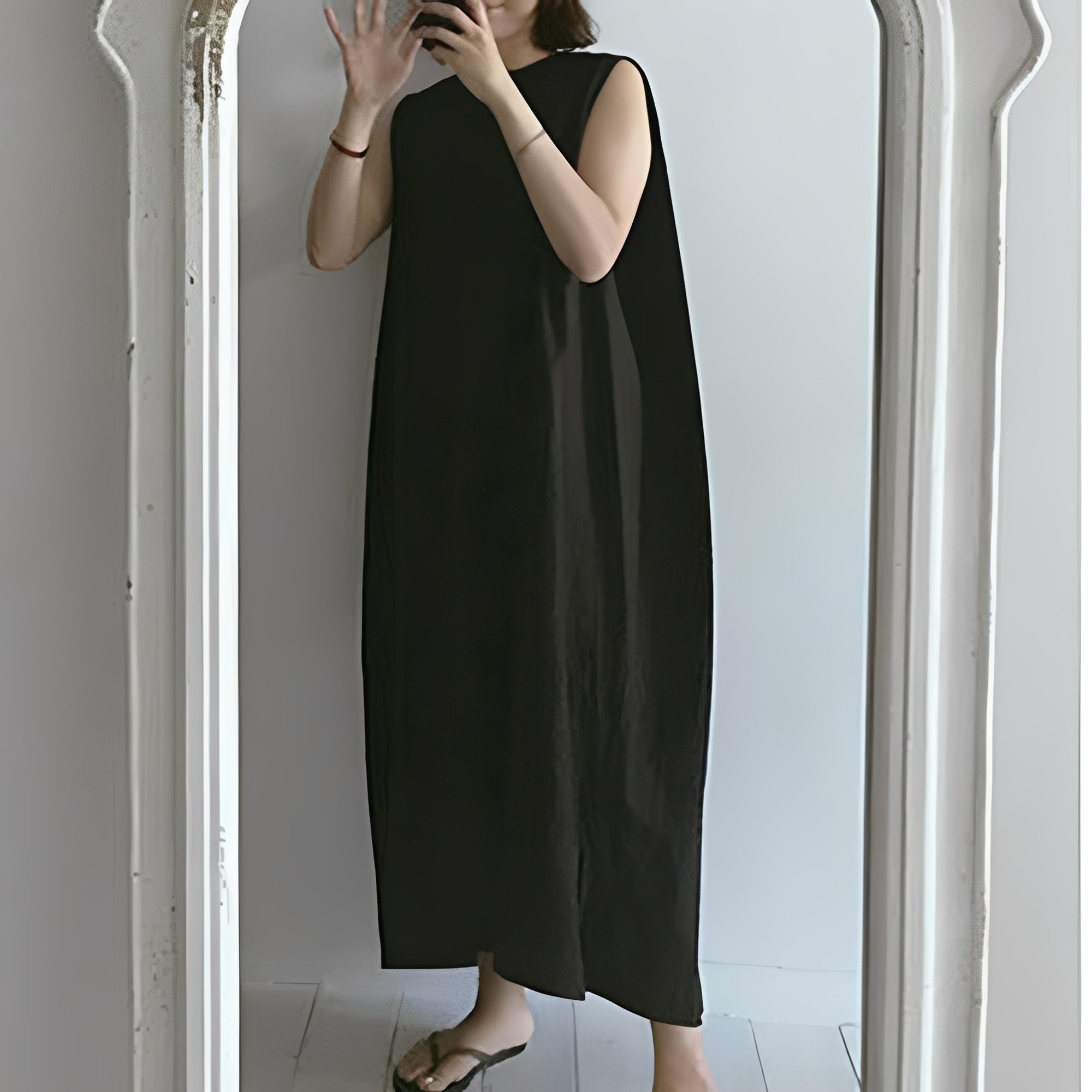 Carly - Entspanntes, ärmelloses Plisseekleid für Damen