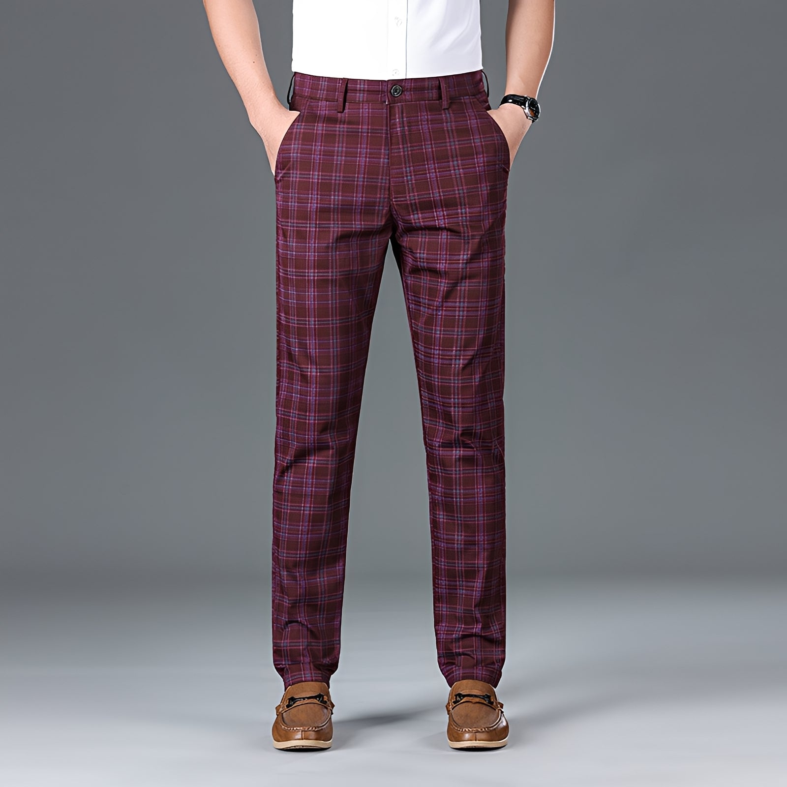 Myers - Komfortable Karierte Hose