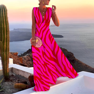 Jayleen - Ärmelloses Maxikleid mit schlichtem Design