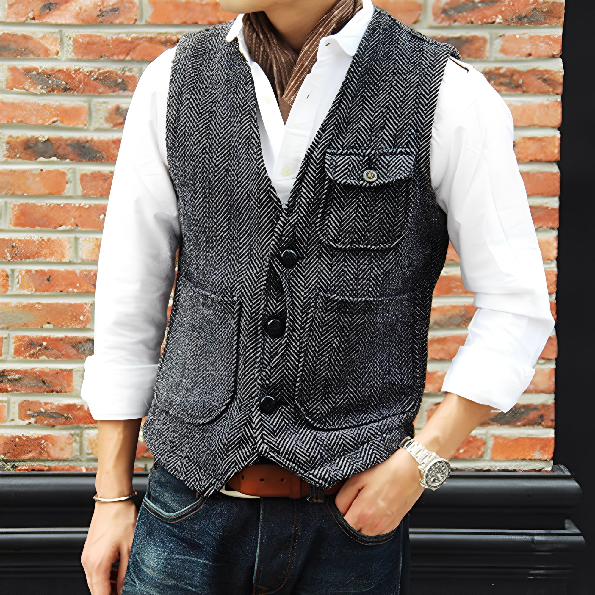 Matthew - Eleganter Tweedmantel