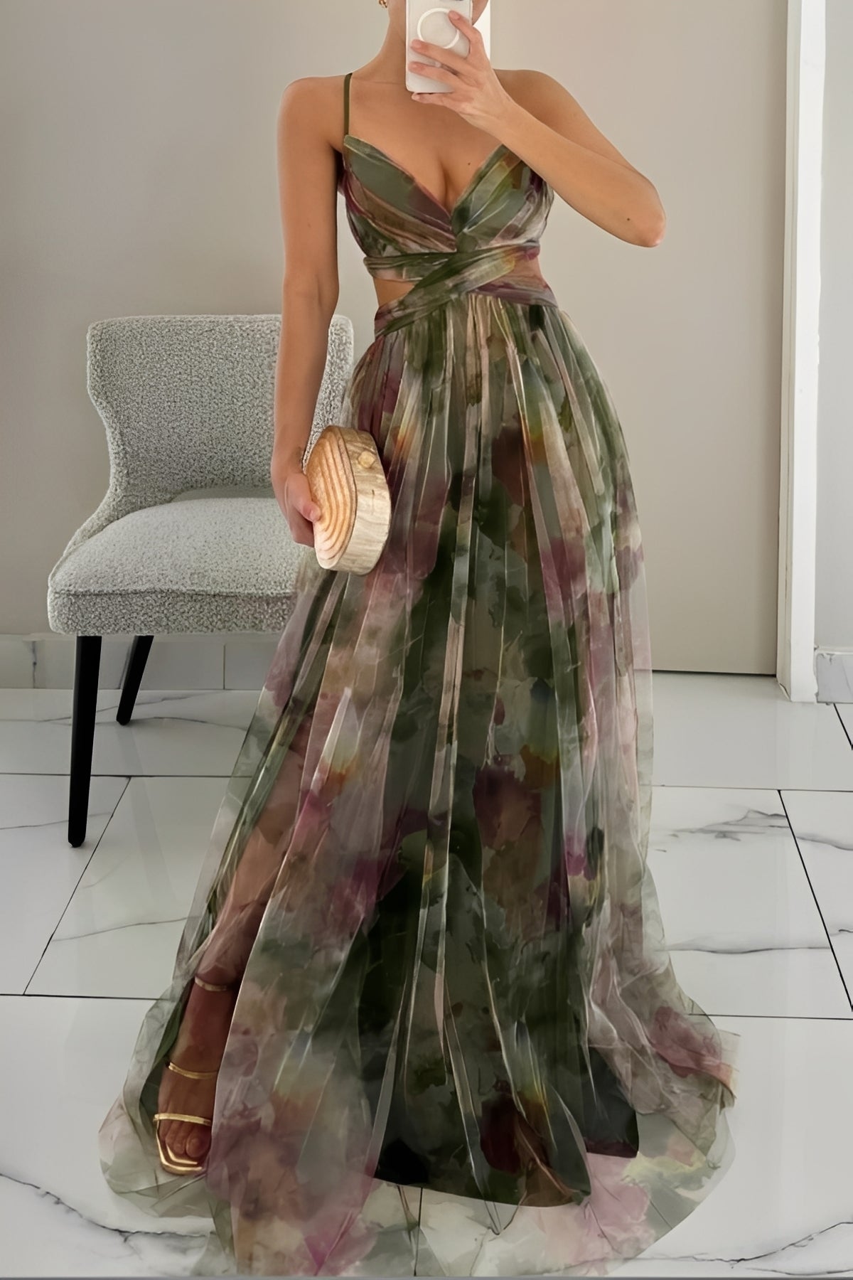 Davina - Elegantes A-Linien Maxikleid